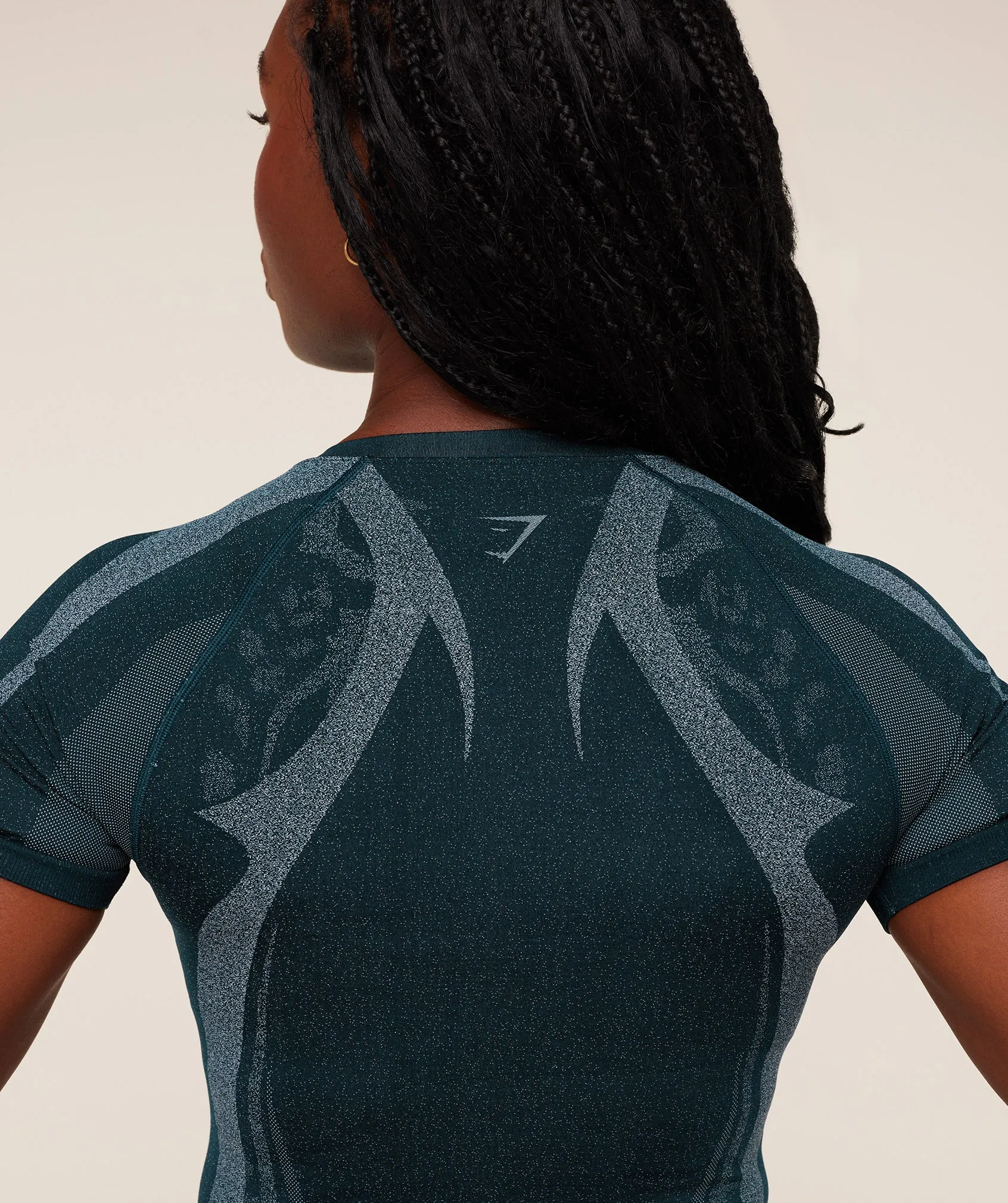 Gymshark Storm Seamless Short Sleeve Top - Deep Petrol Blue/Smoke Blue sold by Gymshark product image thumbnail 5