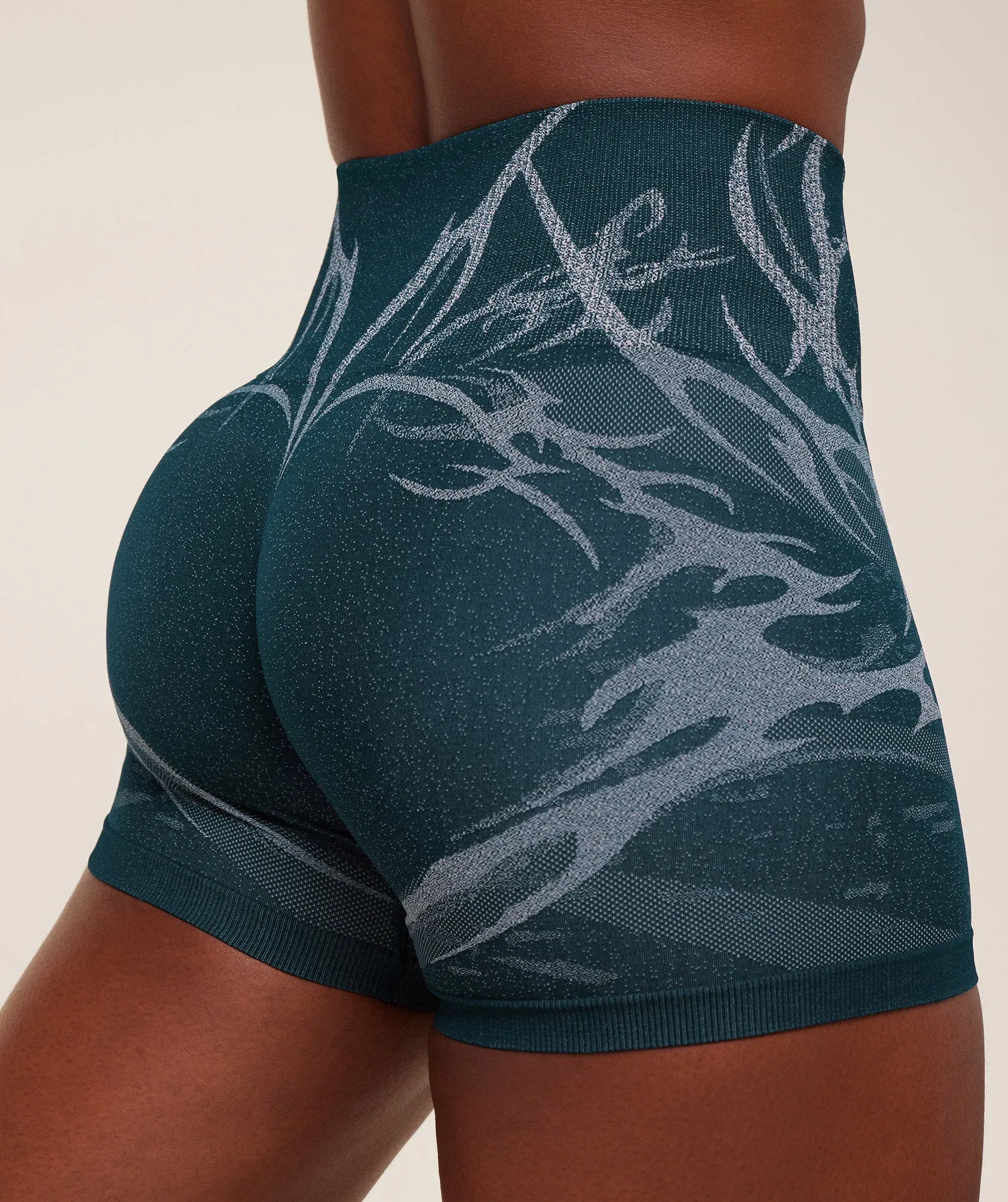 Gymshark Storm Seamless Shorts - Deep Petrol Blue/Smoke Blue sold by Gymshark product image thumbnail 4