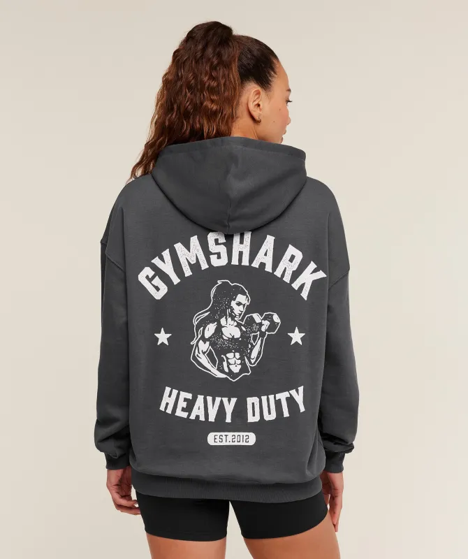Gymshark Heavy Duty Oversized Hoodie - Onyx Grey sold by Gymshark