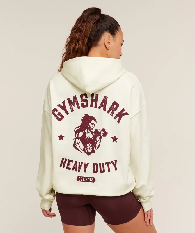 Gymshark Heavy Duty Oversized Hoodie - GS Soft White sold by Gymshark