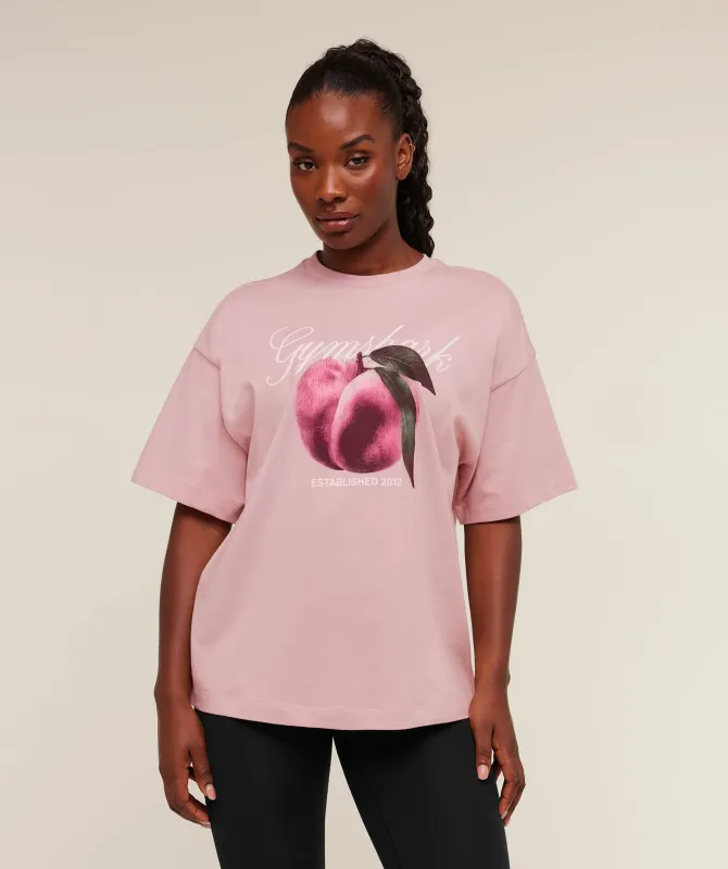 Gymshark Juicy Peach Short Sleeve T-Shirt - Cloud Pink sold by Gymshark