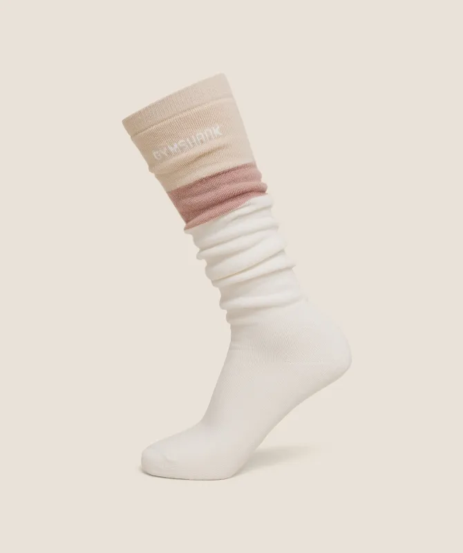 Gymshark Slouch Socks - GS Soft White sold by Gymshark