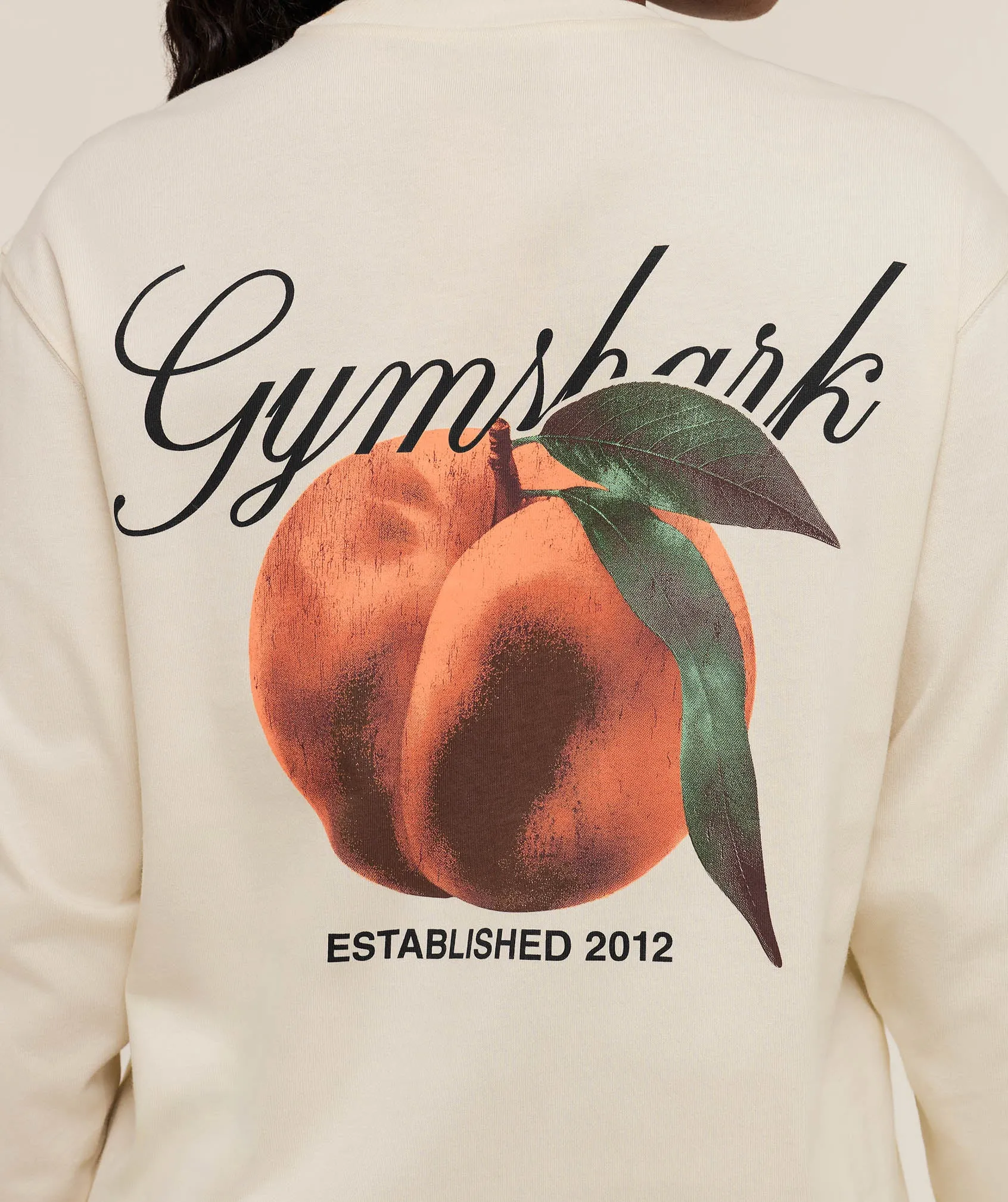 Gymshark Juicy Peach Long Sleeve T-Shirt - Oat White sold by Gymshark product image thumbnail 5
