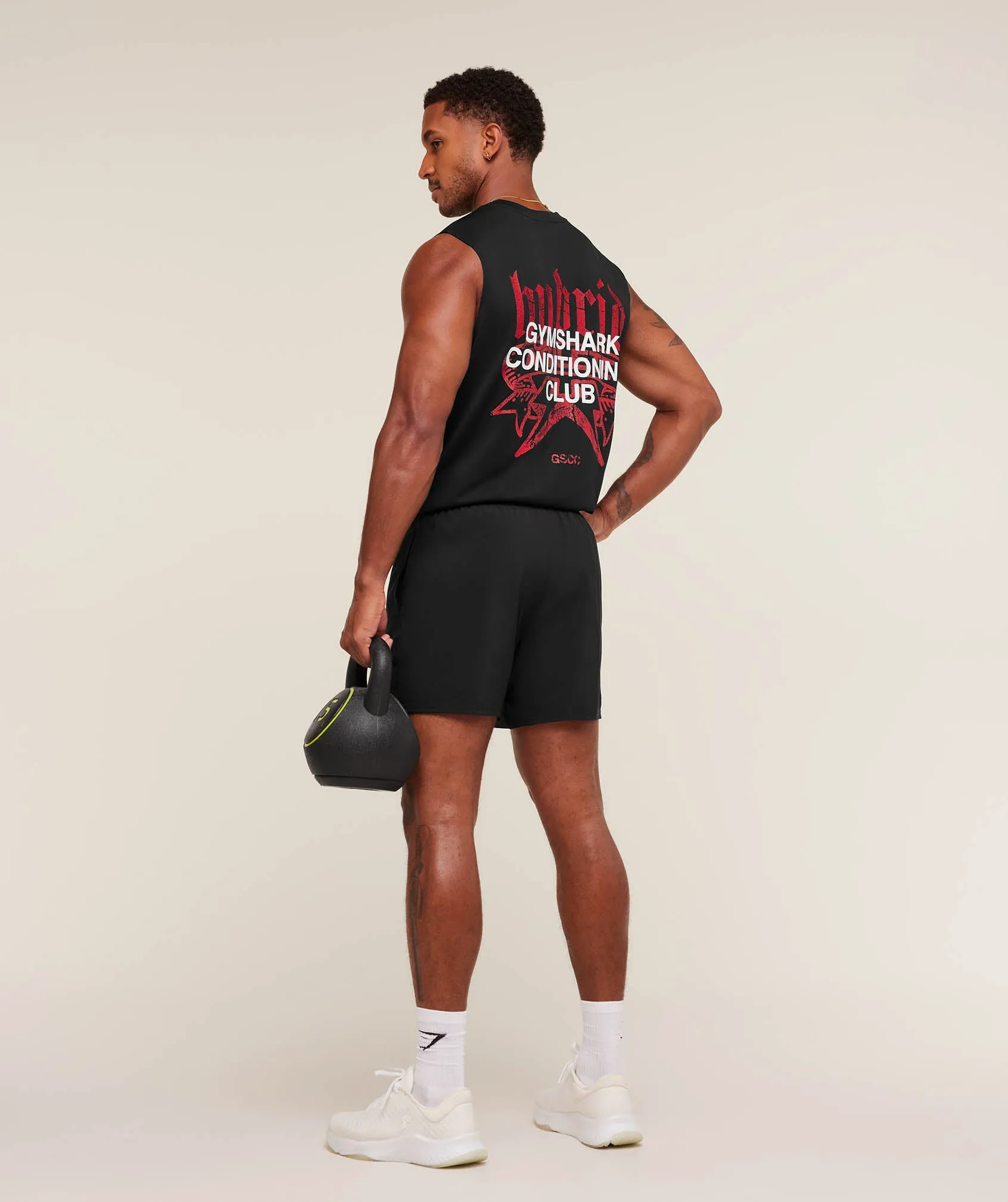 Gymshark Hybrid Graphic Tank - Black sold by Gymshark product image thumbnail 4