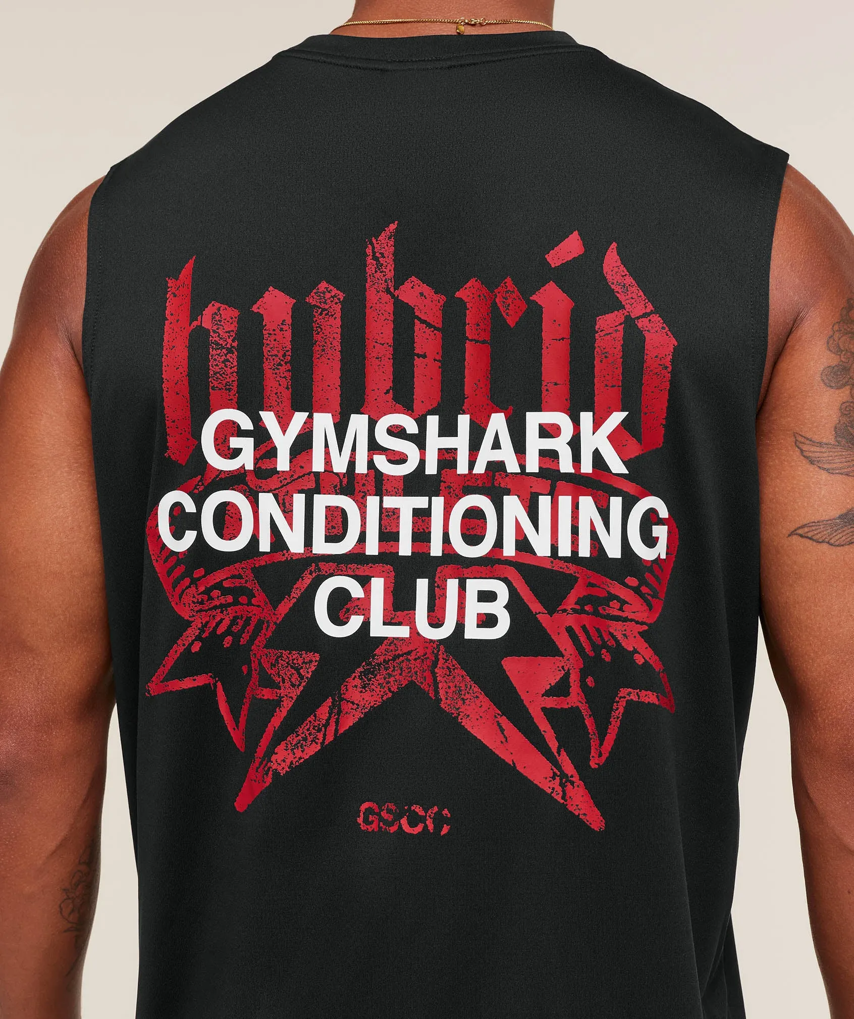 Gymshark Hybrid Graphic Tank - Black sold by Gymshark product image thumbnail 5