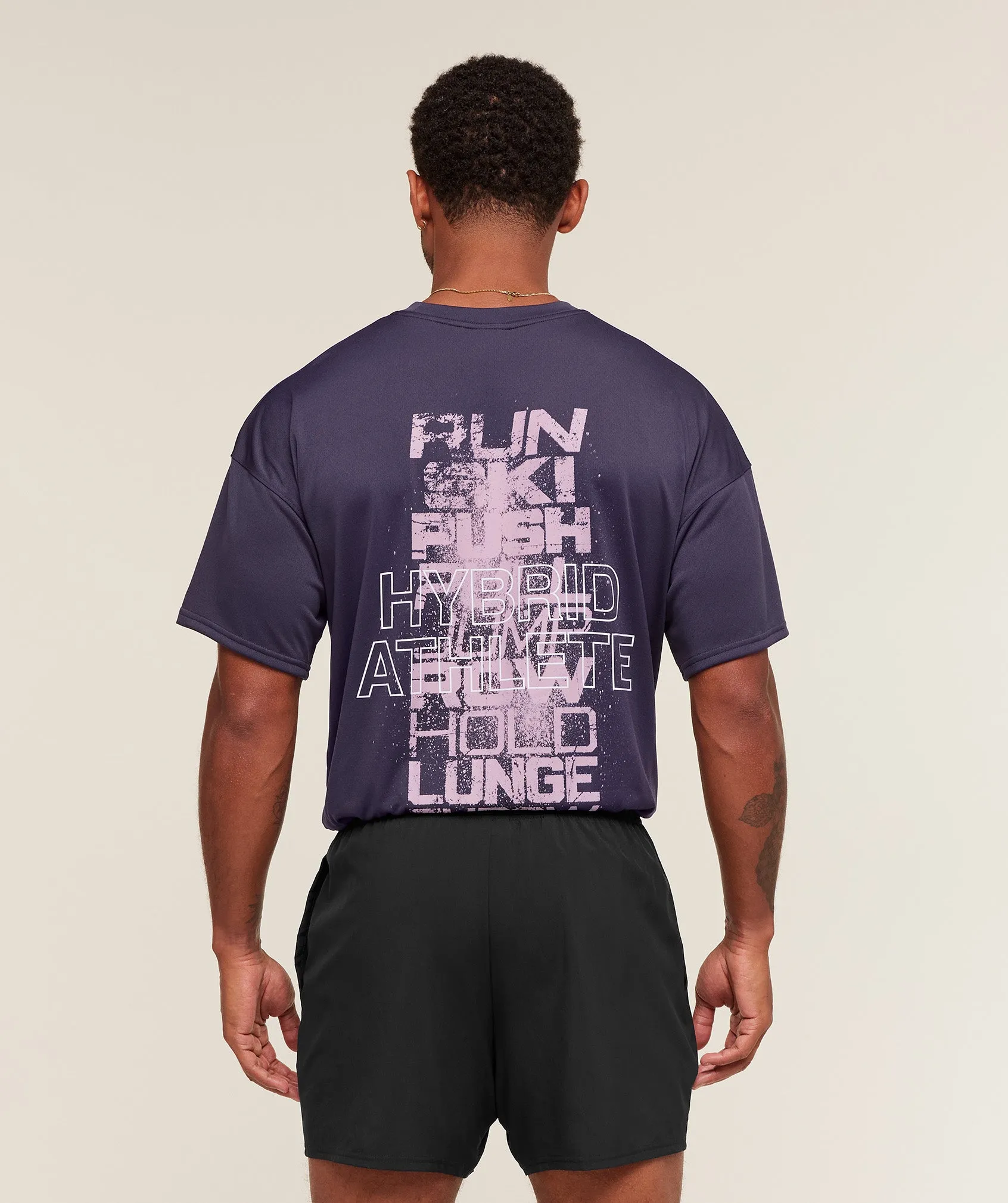 Gymshark Hybrid Athlete T-Shirt - Midnight Purple sold by Gymshark product image thumbnail 5