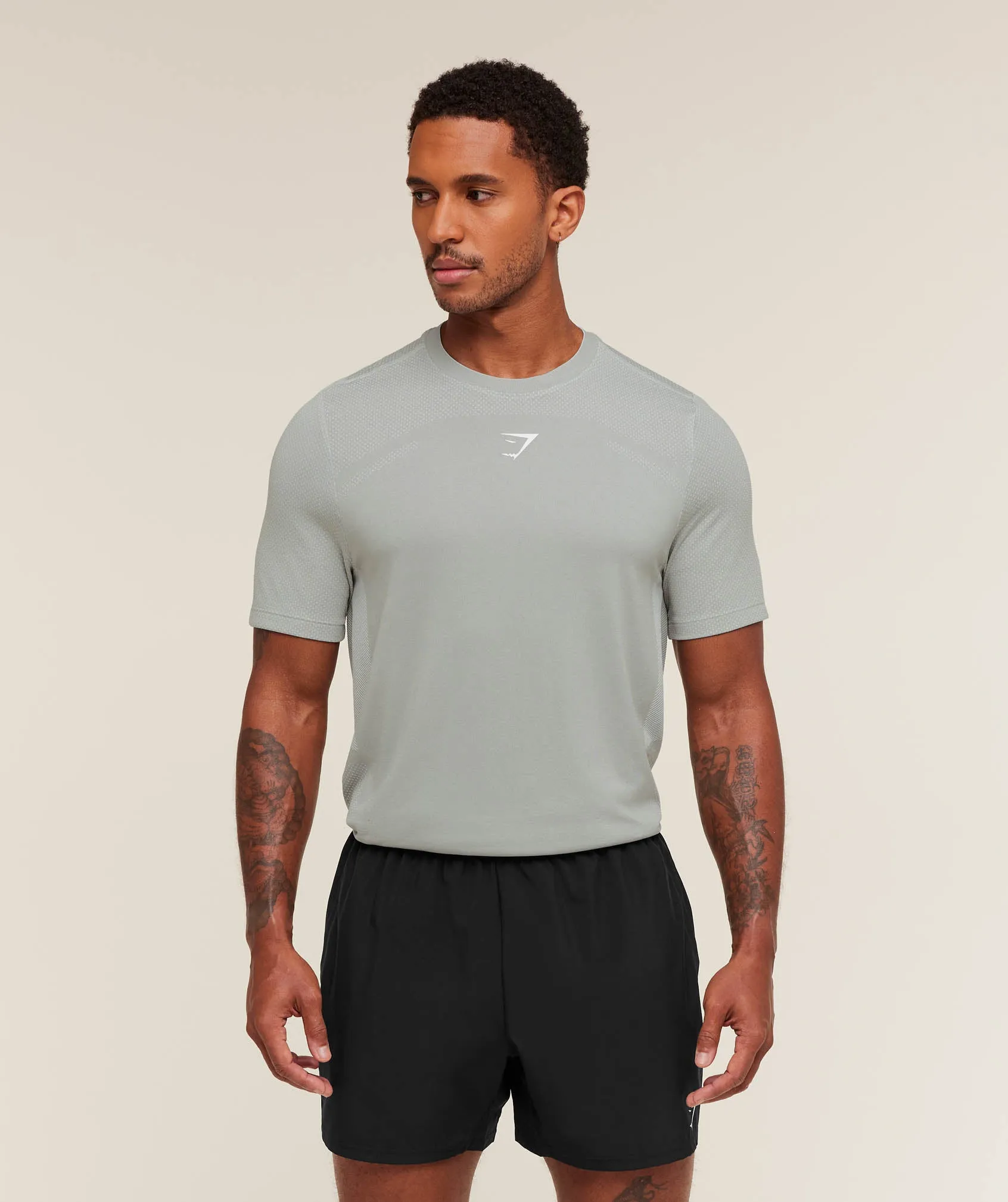 Gymshark Lightweight Seamless T-Shirt - Denim Grey/Light Grey sold by Gymshark product image thumbnail 2