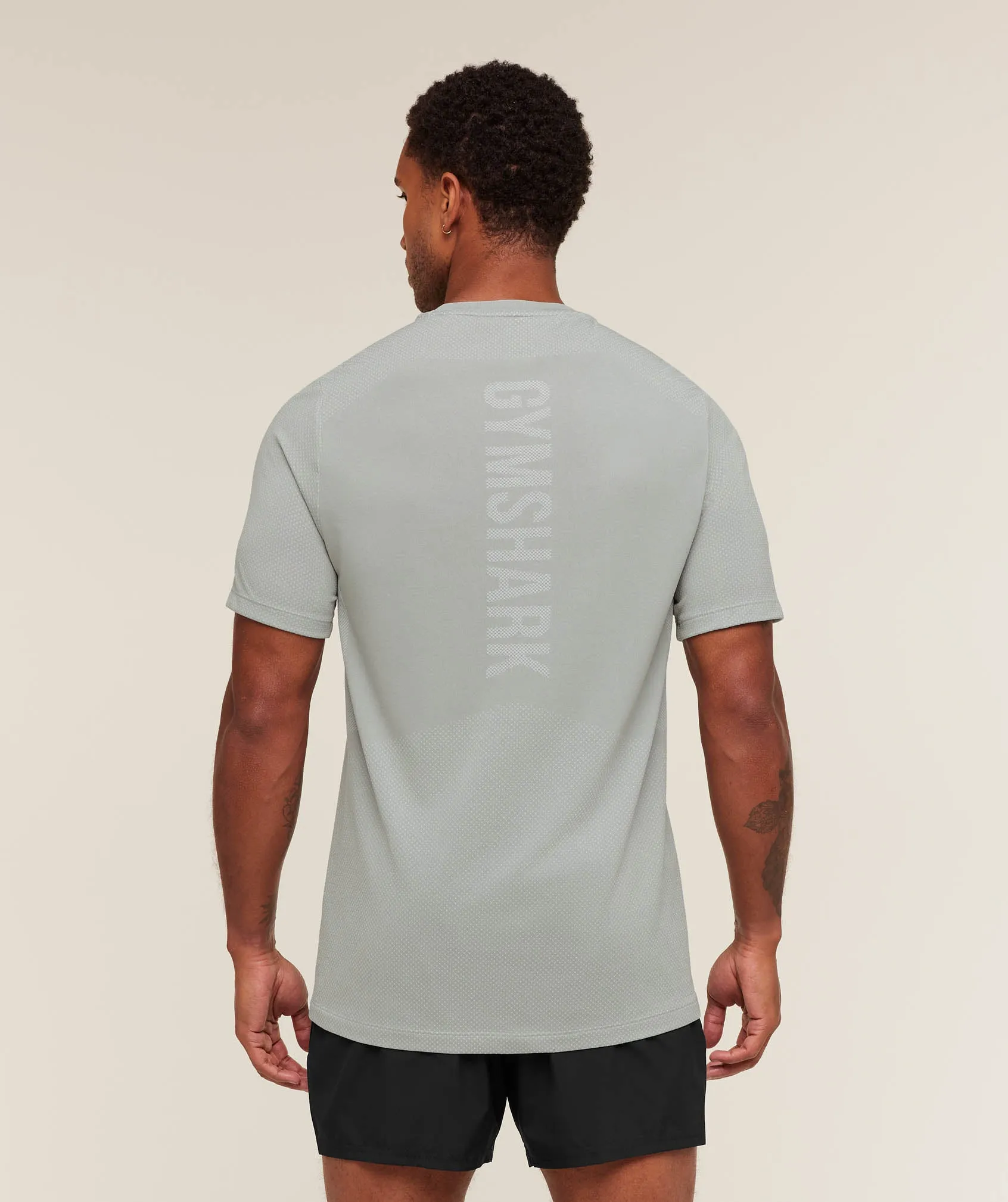 Gymshark Lightweight Seamless T-Shirt - Denim Grey/Light Grey sold by Gymshark product image thumbnail 3