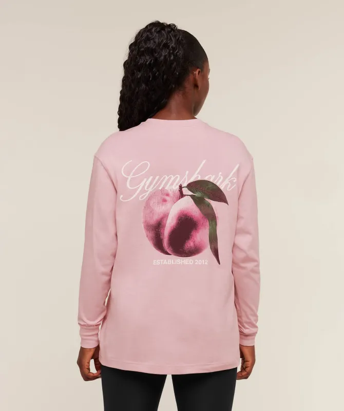 Gymshark Juicy Peach Long Sleeve T-Shirt - Cloud Pink sold by Gymshark