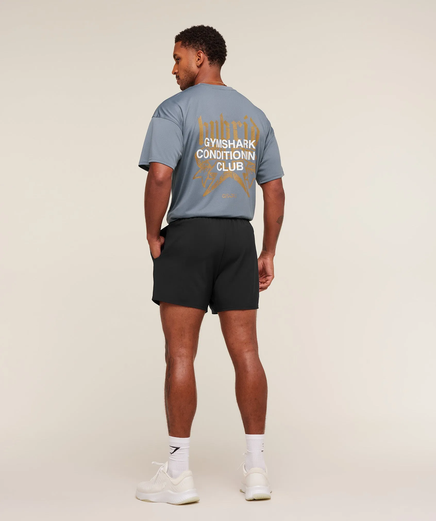 Gymshark Hybrid Graphic T-Shirt - Iron Blue sold by Gymshark product image thumbnail 4