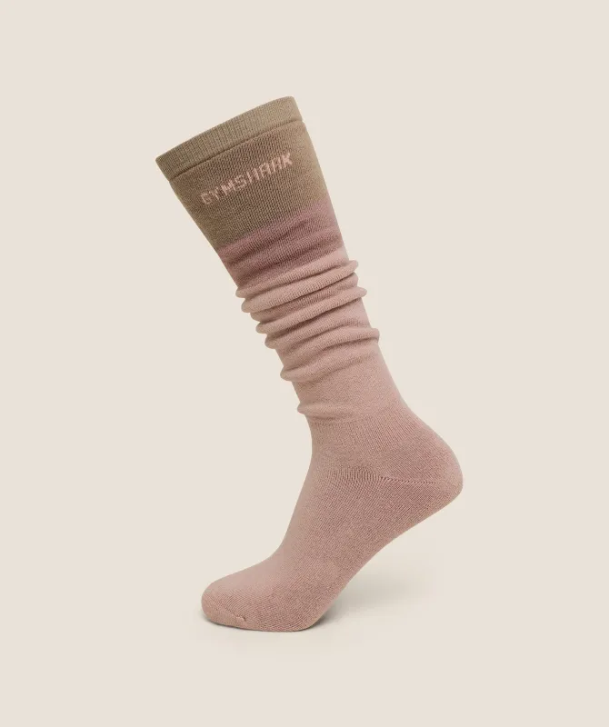 Gymshark Slouch Socks - GS Muted Pink sold by Gymshark
