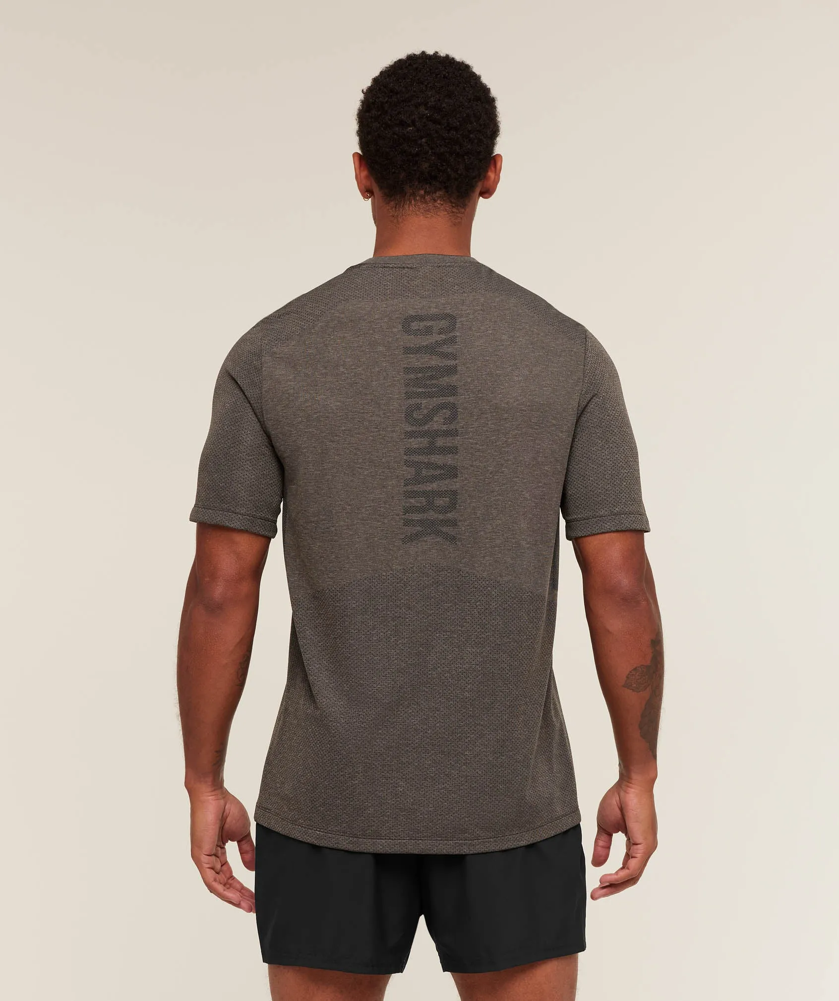 Gymshark Lightweight Seamless T-Shirt - Archive Brown/Cement Brown sold by Gymshark