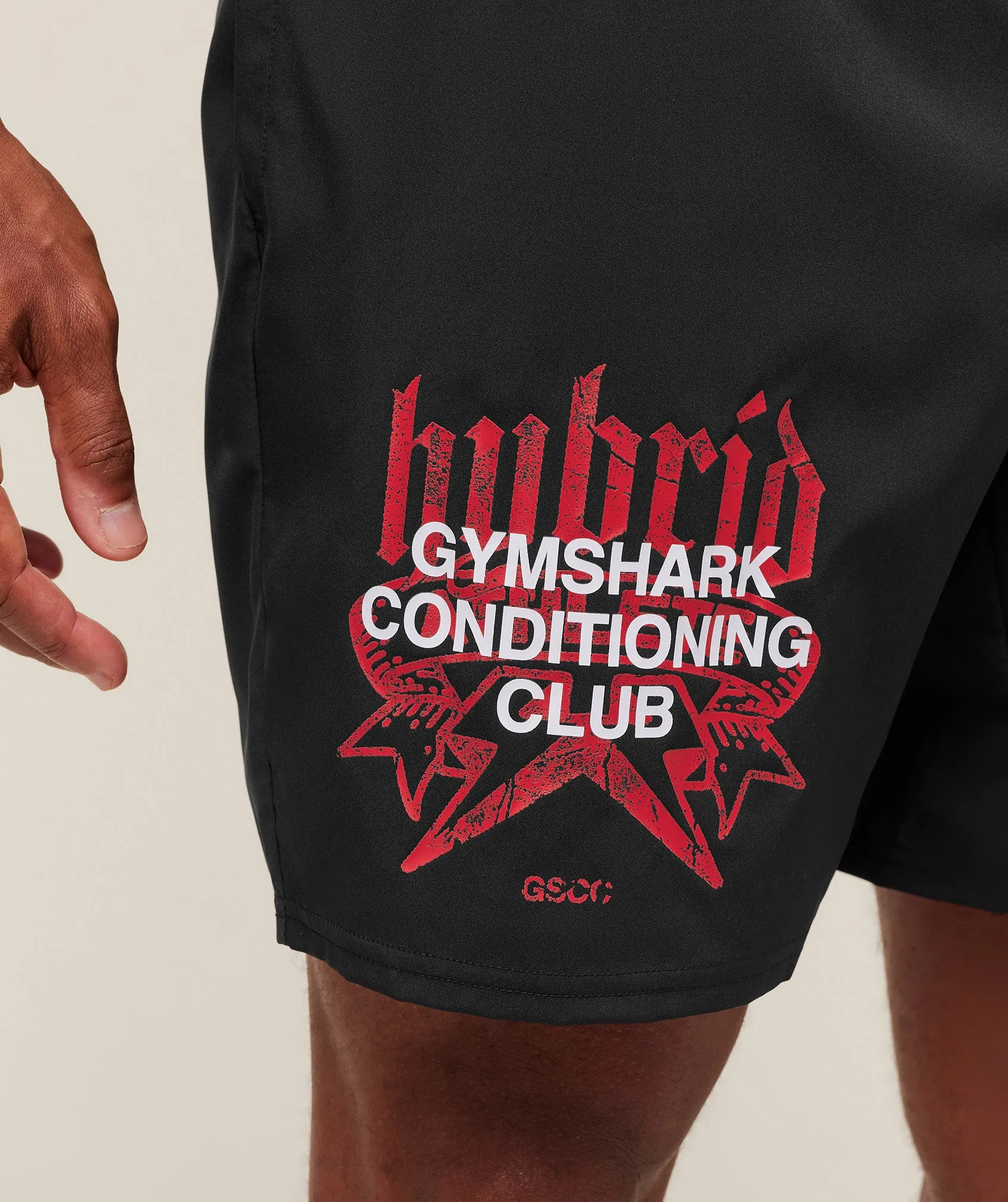 Gymshark Hybrid Graphic 7" Shorts - Black sold by Gymshark product image thumbnail 5