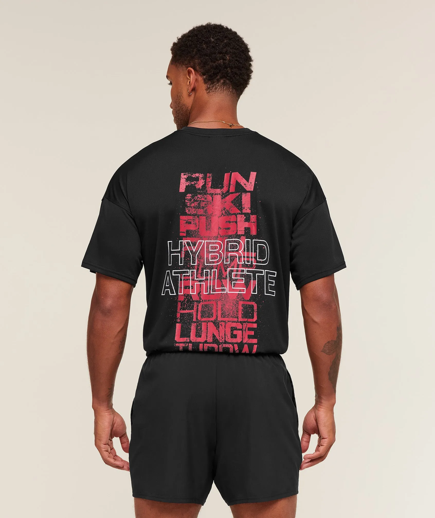 Gymshark Hybrid Athlete T-Shirt - GS Black sold by Gymshark product image thumbnail 5