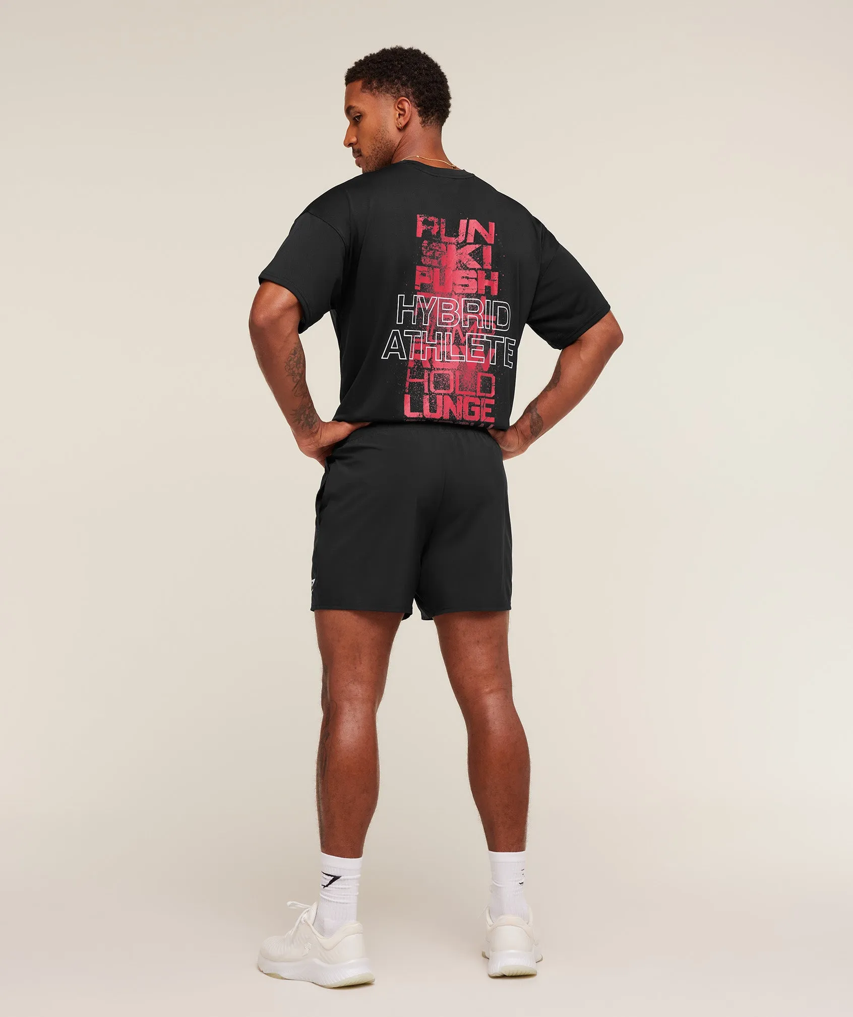 Gymshark Hybrid Athlete T-Shirt - GS Black sold by Gymshark product image thumbnail 4
