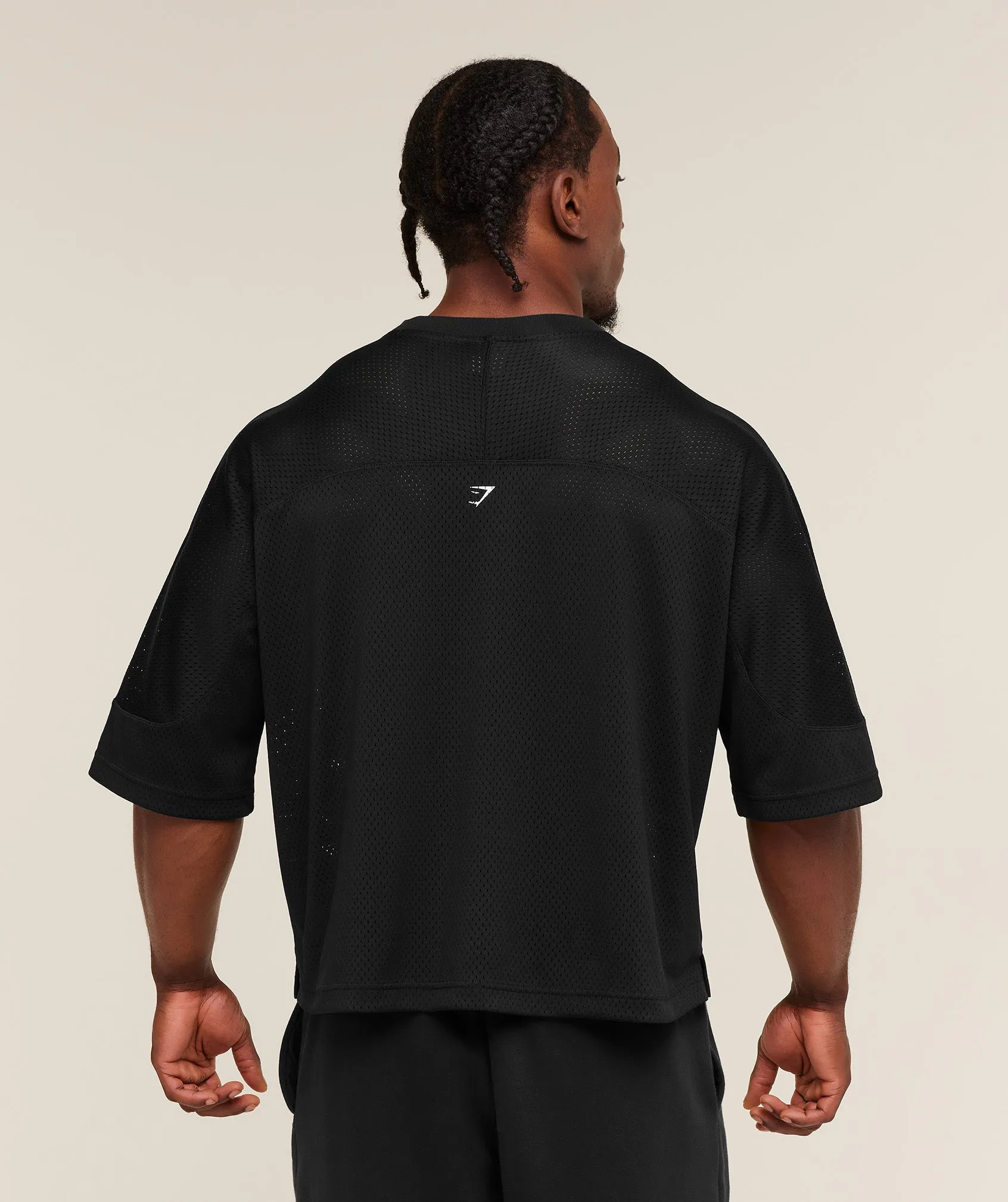 Gymshark Graphic Mesh Oversized T-Shirt - Black sold by Gymshark product image thumbnail 4