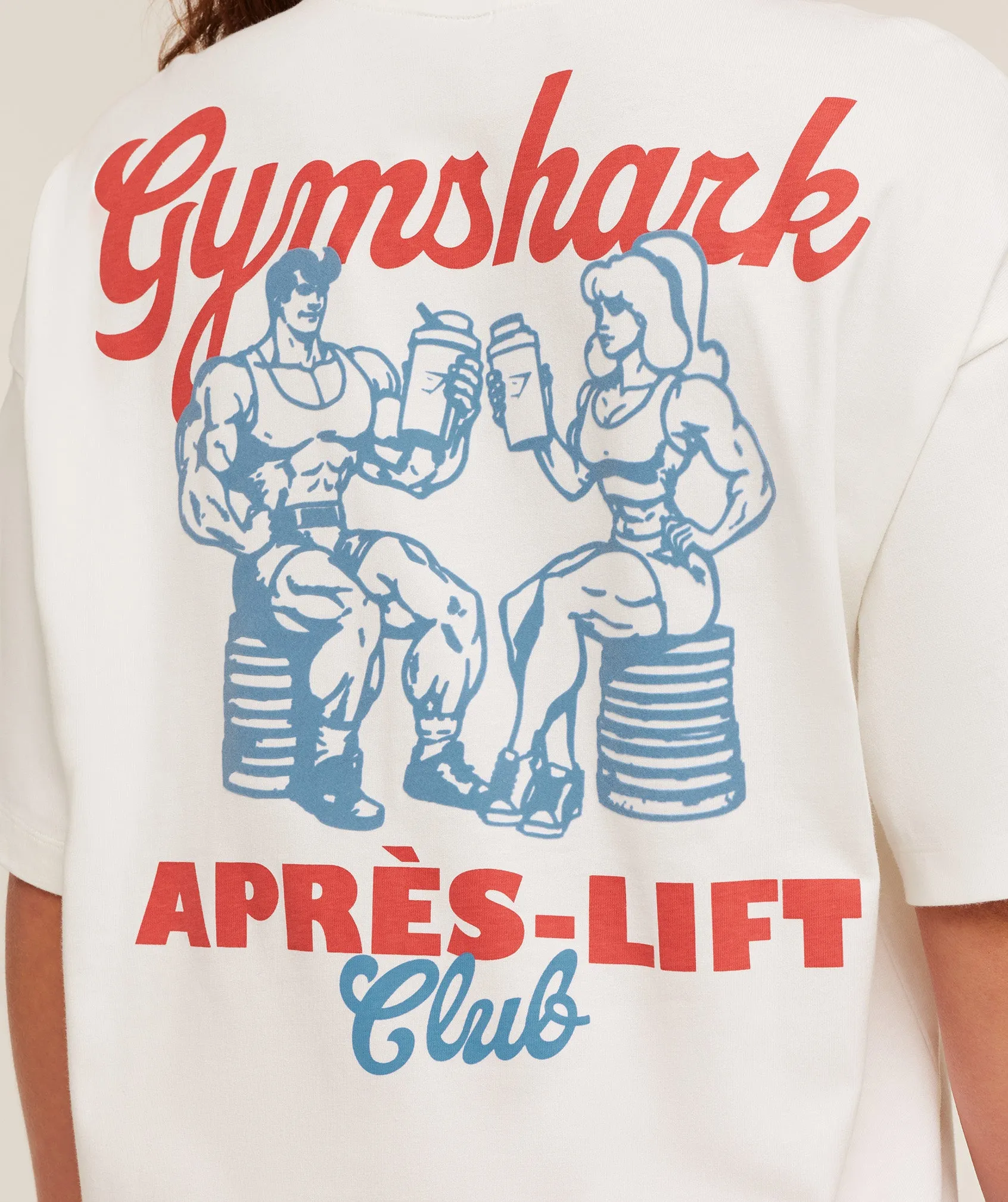 Gymshark Après-Lift Club Oversized T-Shirt - GS Soft White sold by Gymshark product image thumbnail 5