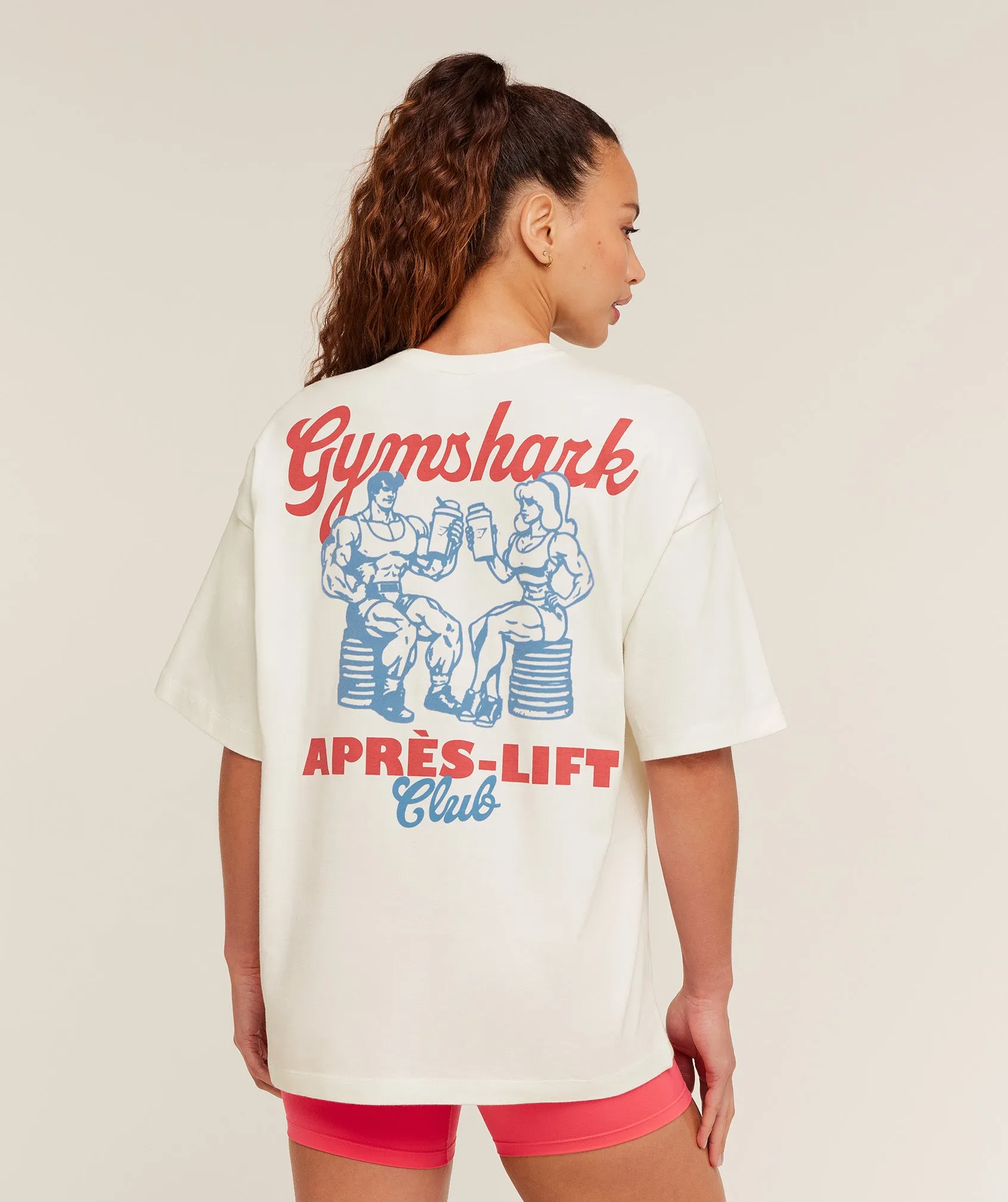 Gymshark Après-Lift Club Oversized T-Shirt - GS Soft White sold by Gymshark