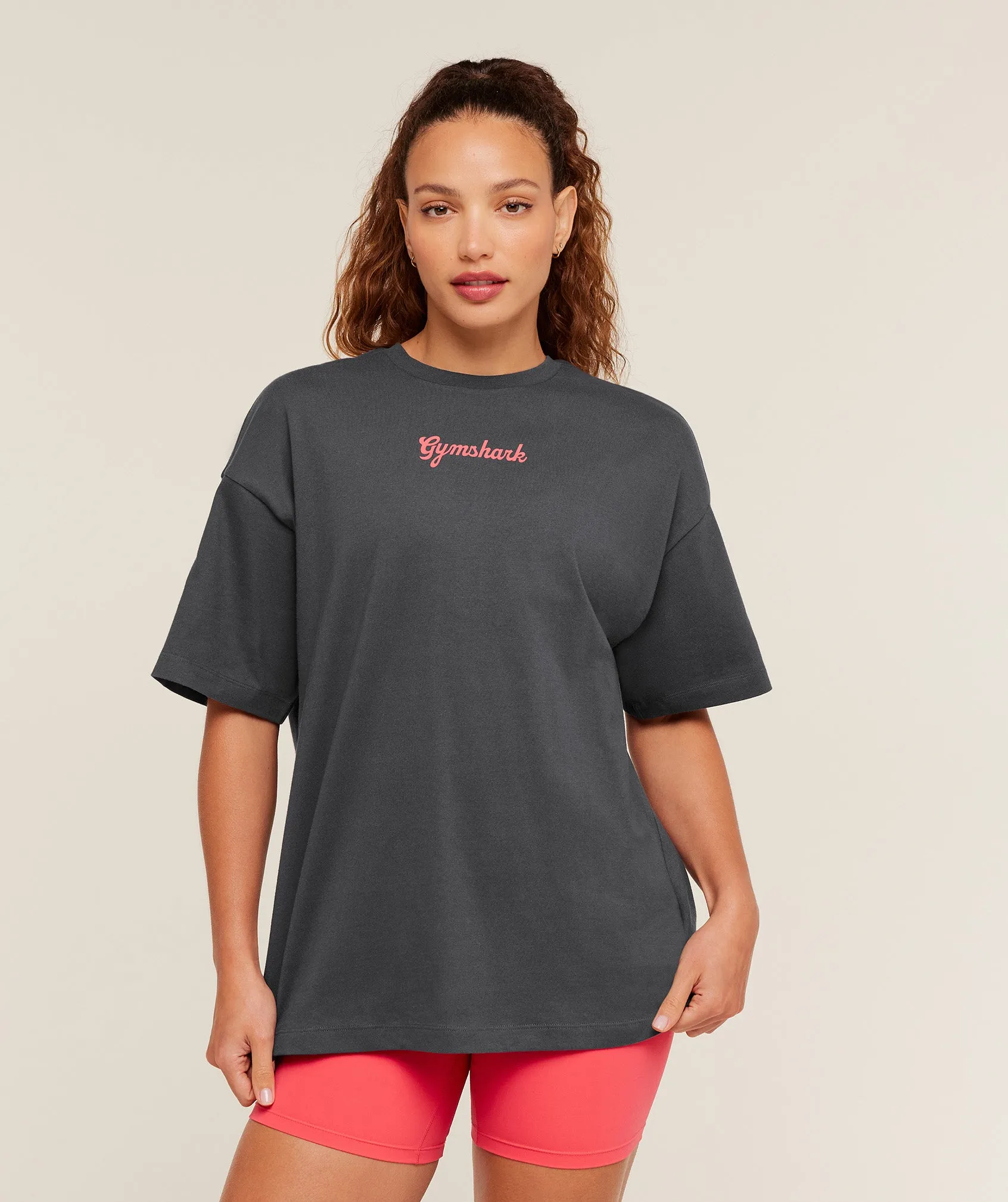Gymshark Après-Lift Club Oversized T-Shirt - Onyx Grey sold by Gymshark product image thumbnail 2