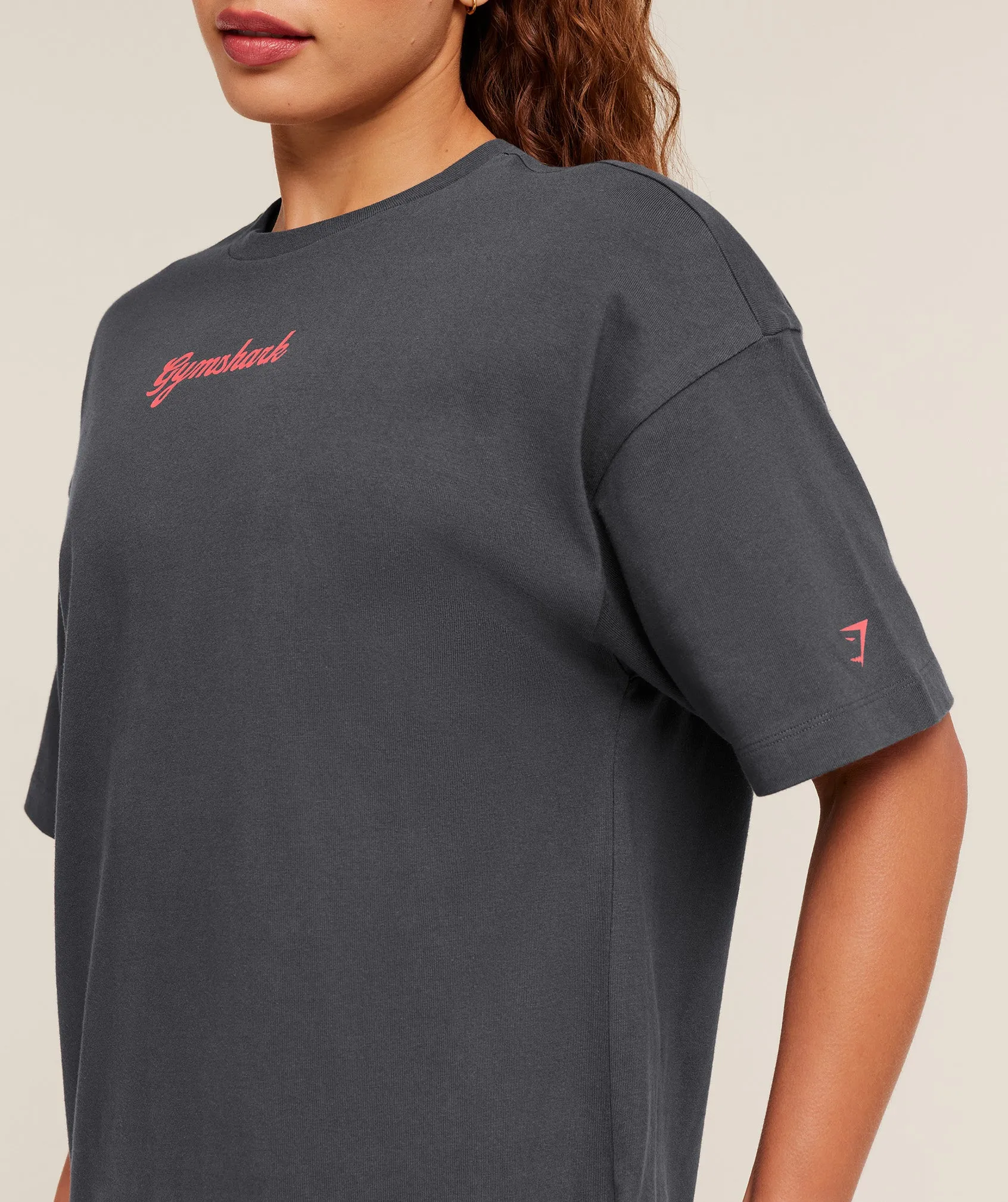 Gymshark Après-Lift Club Oversized T-Shirt - Onyx Grey sold by Gymshark product image thumbnail 5
