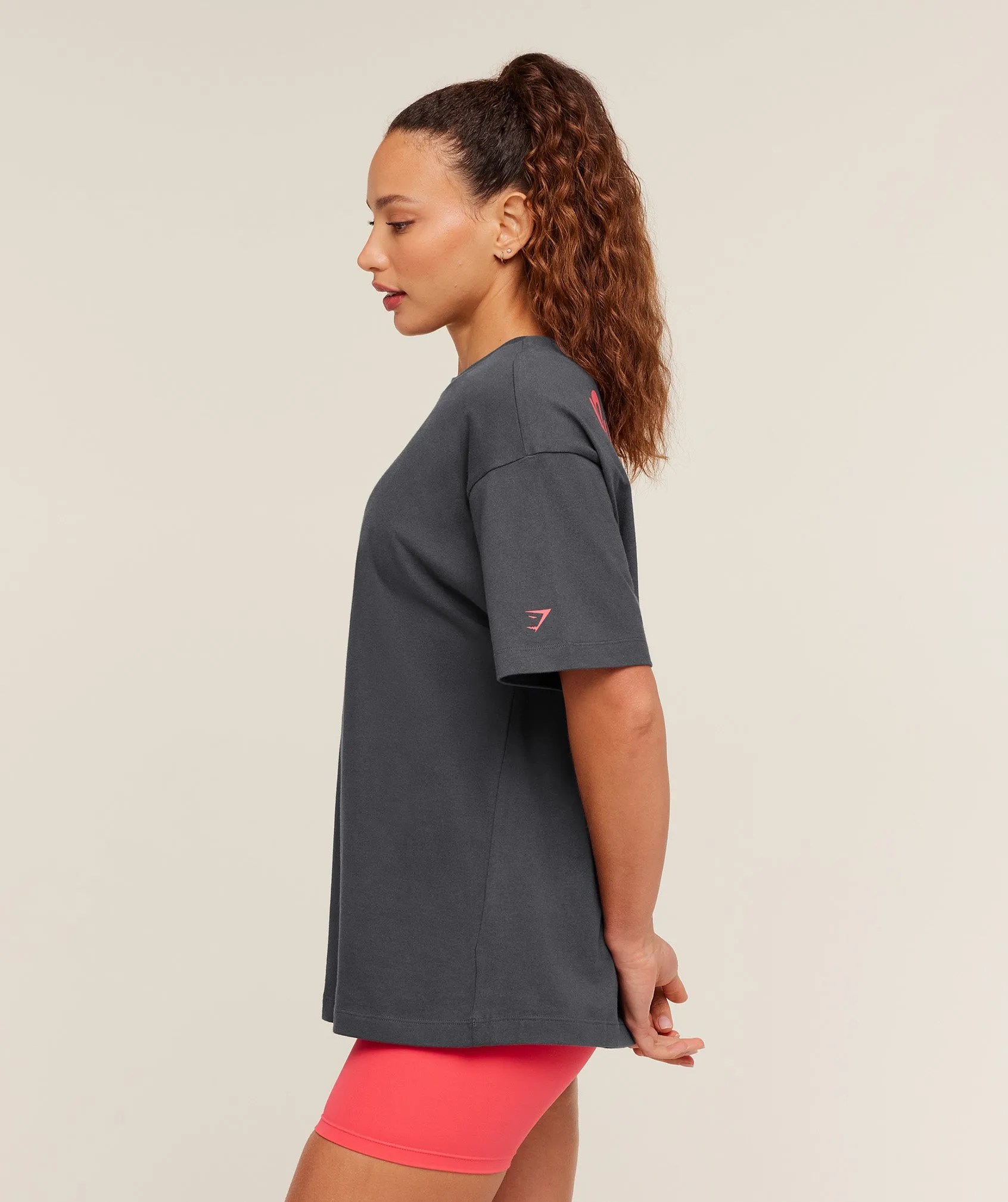 Gymshark Après-Lift Club Oversized T-Shirt - Onyx Grey sold by Gymshark product image thumbnail 3