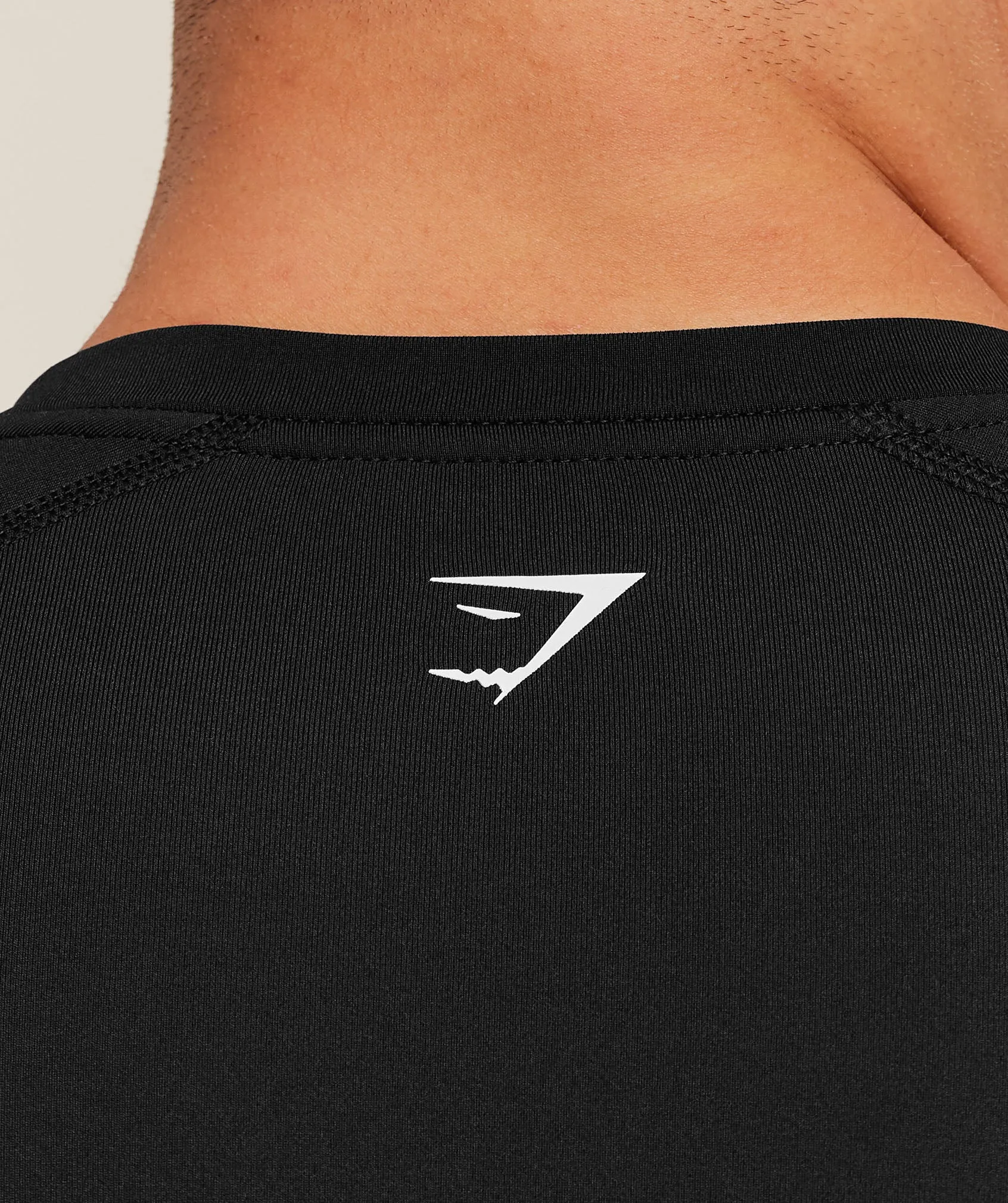 Gymshark Outline Graphic Long Sleeve Baselayer - Black sold by Gymshark product image thumbnail 5