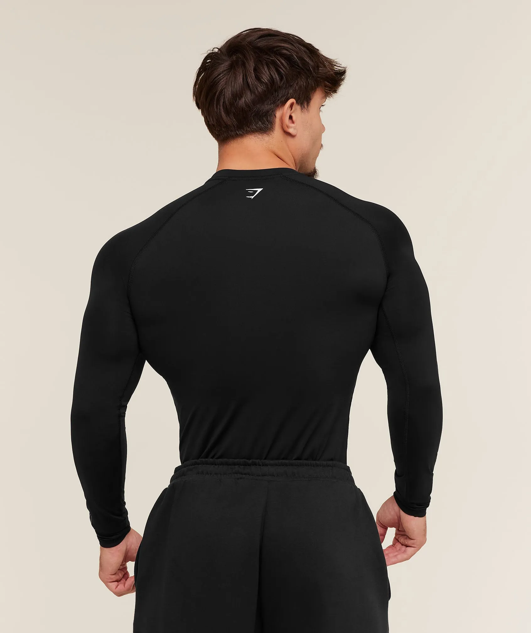 Gymshark Outline Graphic Long Sleeve Baselayer - Black sold by Gymshark product image thumbnail 2