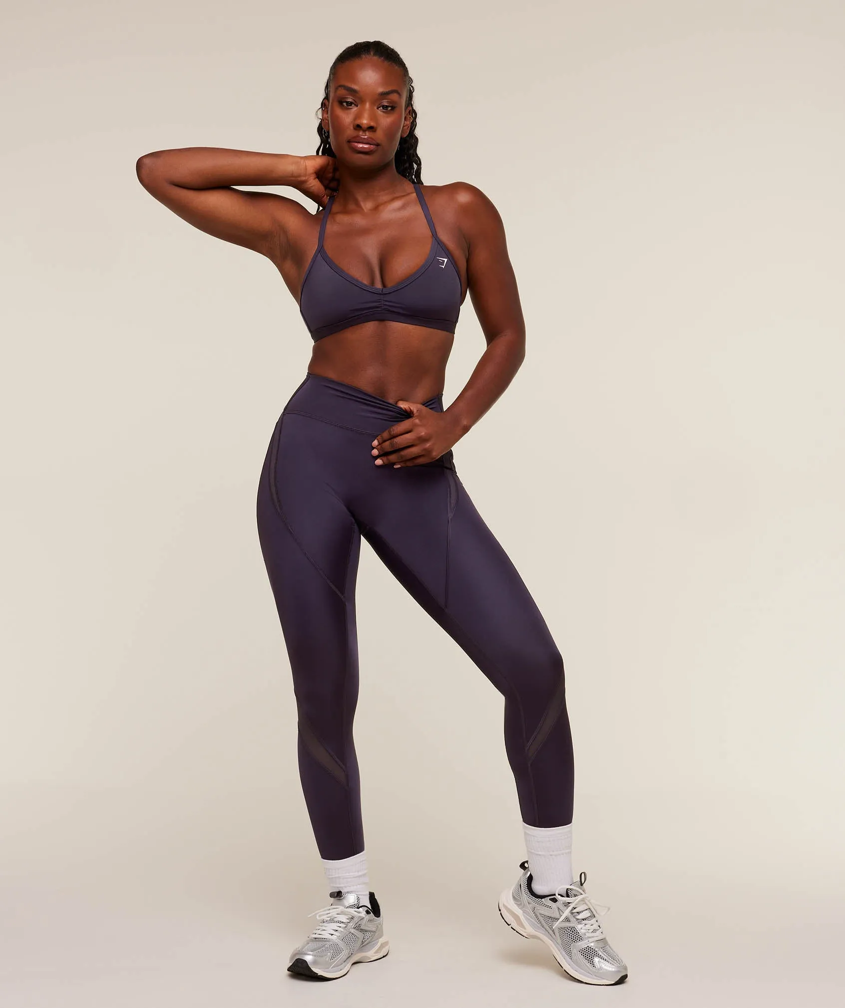 Gymshark Mesh Panel Legging - Midnight Purple sold by Gymshark product image thumbnail 4