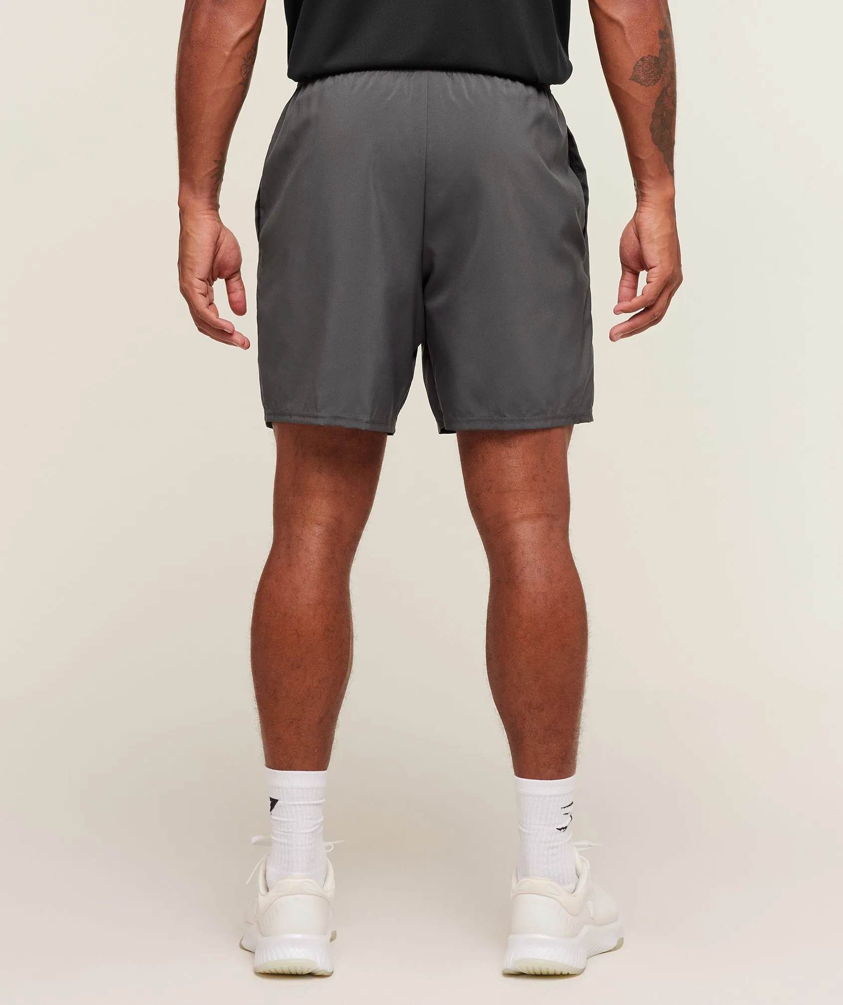 Gymshark Hybrid Graphic 7" Shorts - Onyx Grey sold by Gymshark product image thumbnail 2
