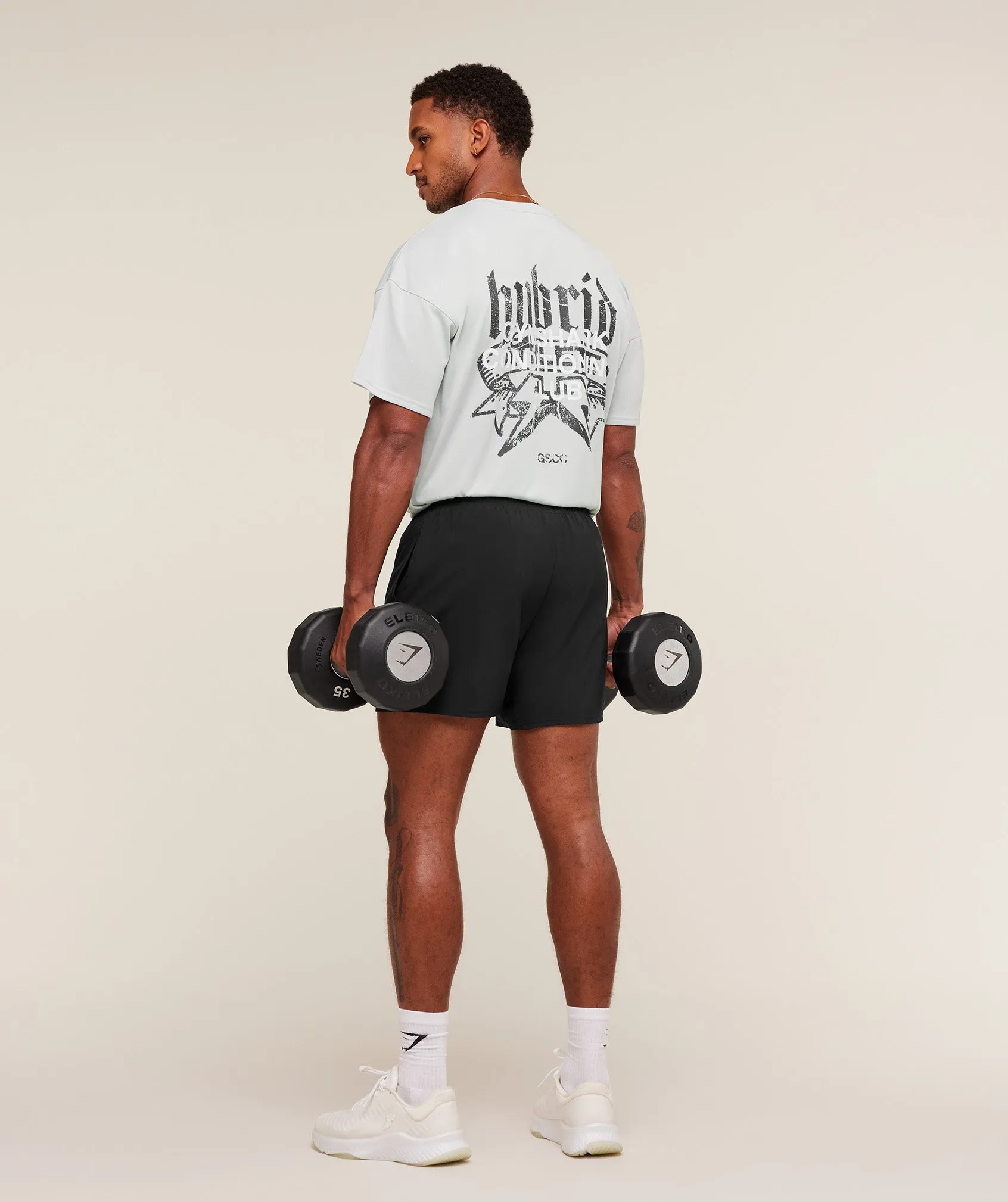 Gymshark Hybrid Graphic T-Shirt - Light Grey sold by Gymshark product image thumbnail 4