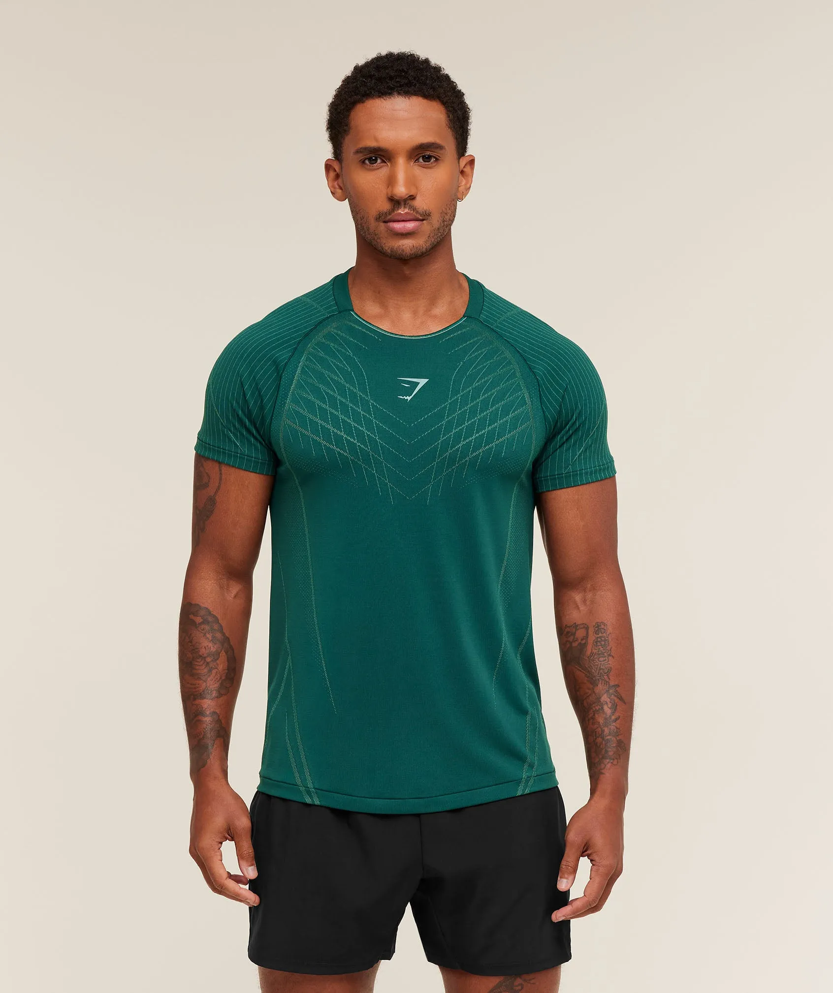Gymshark Apex Seamless T-Shirt - Weighted Teal/Muted Teal sold by Gymshark product image thumbnail 4