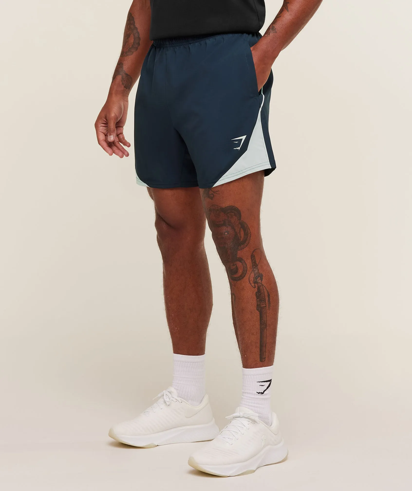 Gymshark Arrival Block 6" Shorts - Navy sold by Gymshark product image thumbnail 3