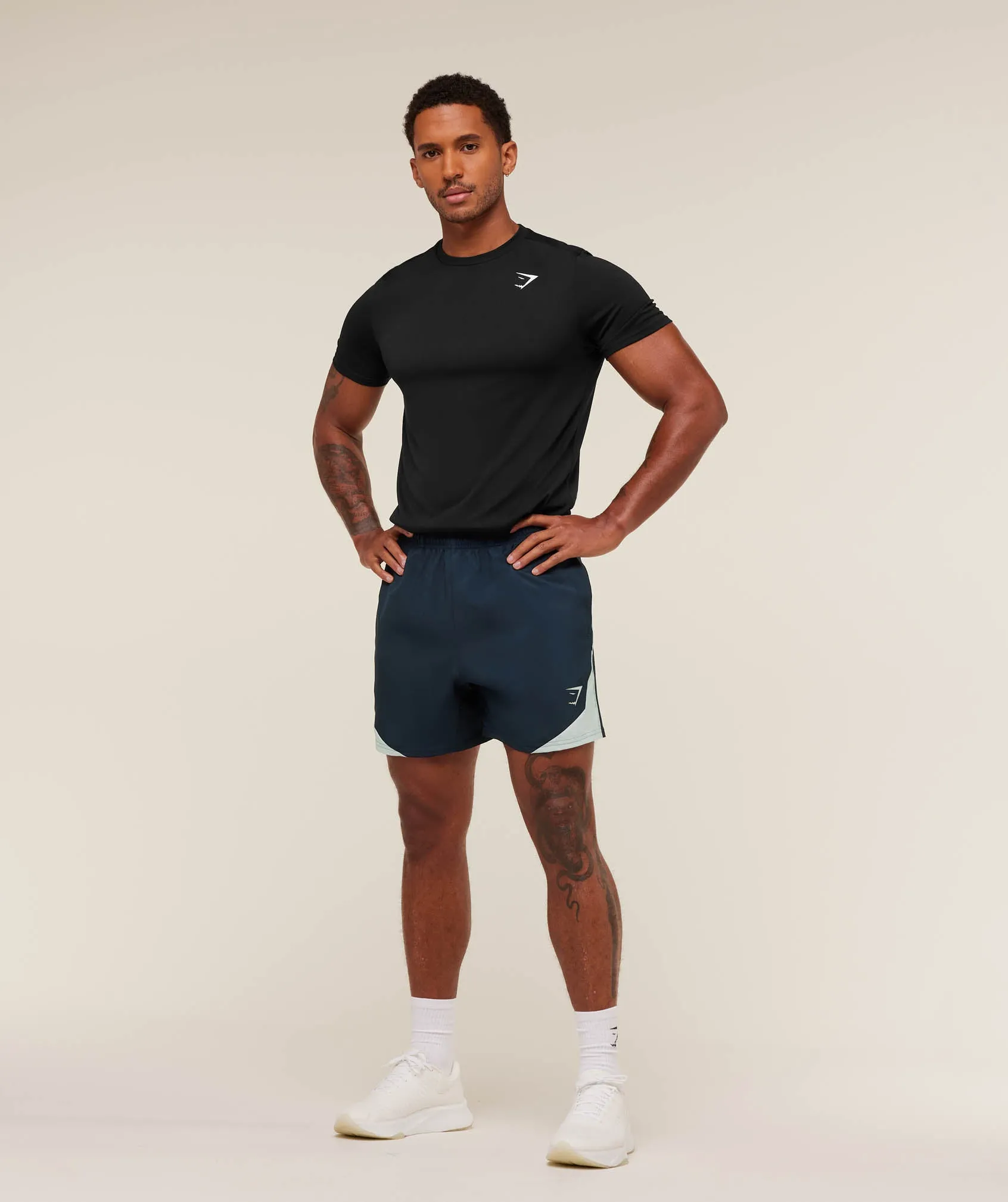 Gymshark Arrival Block 6" Shorts - Navy sold by Gymshark product image thumbnail 4