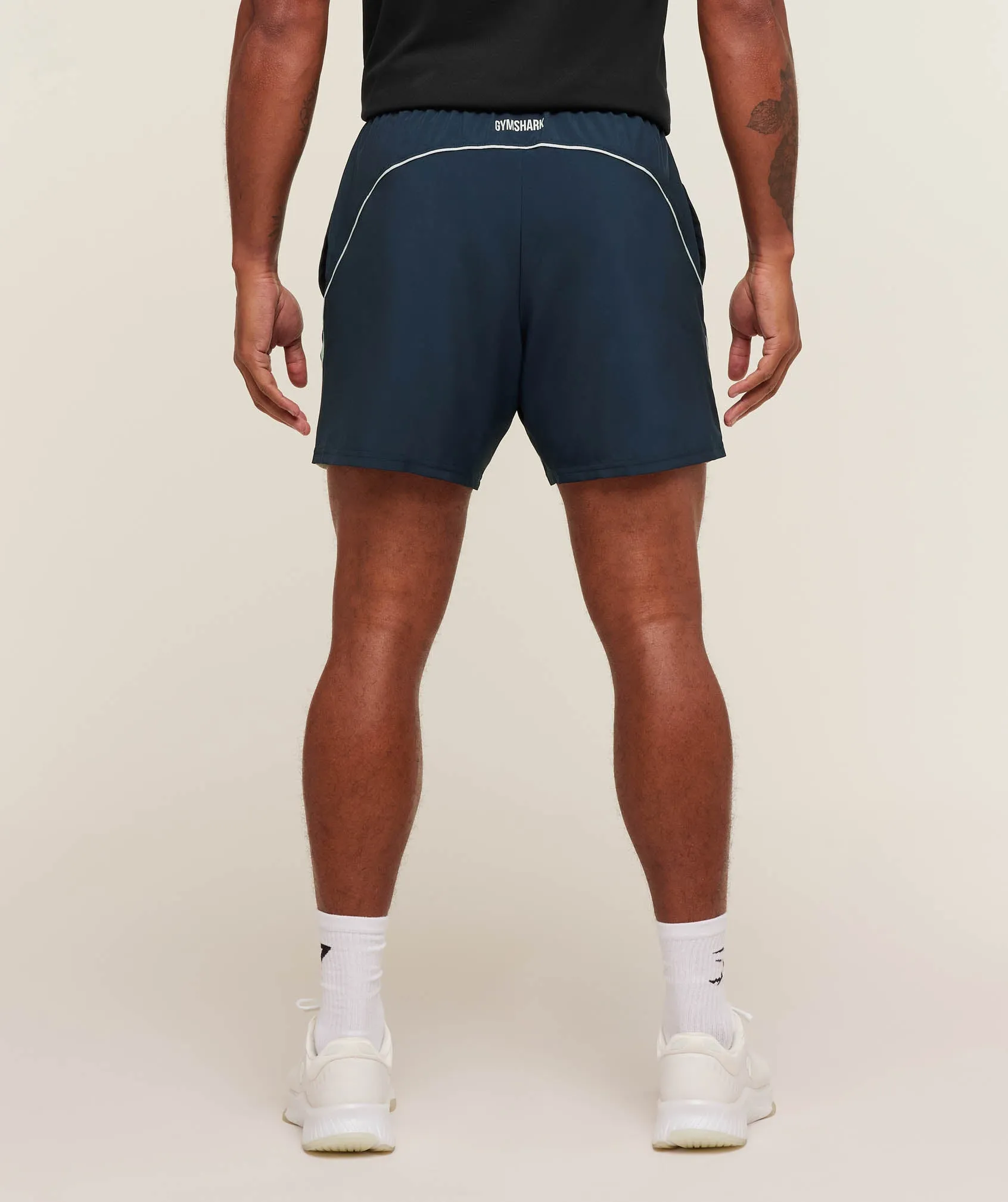 Gymshark Arrival Block 6" Shorts - Navy sold by Gymshark product image thumbnail 2