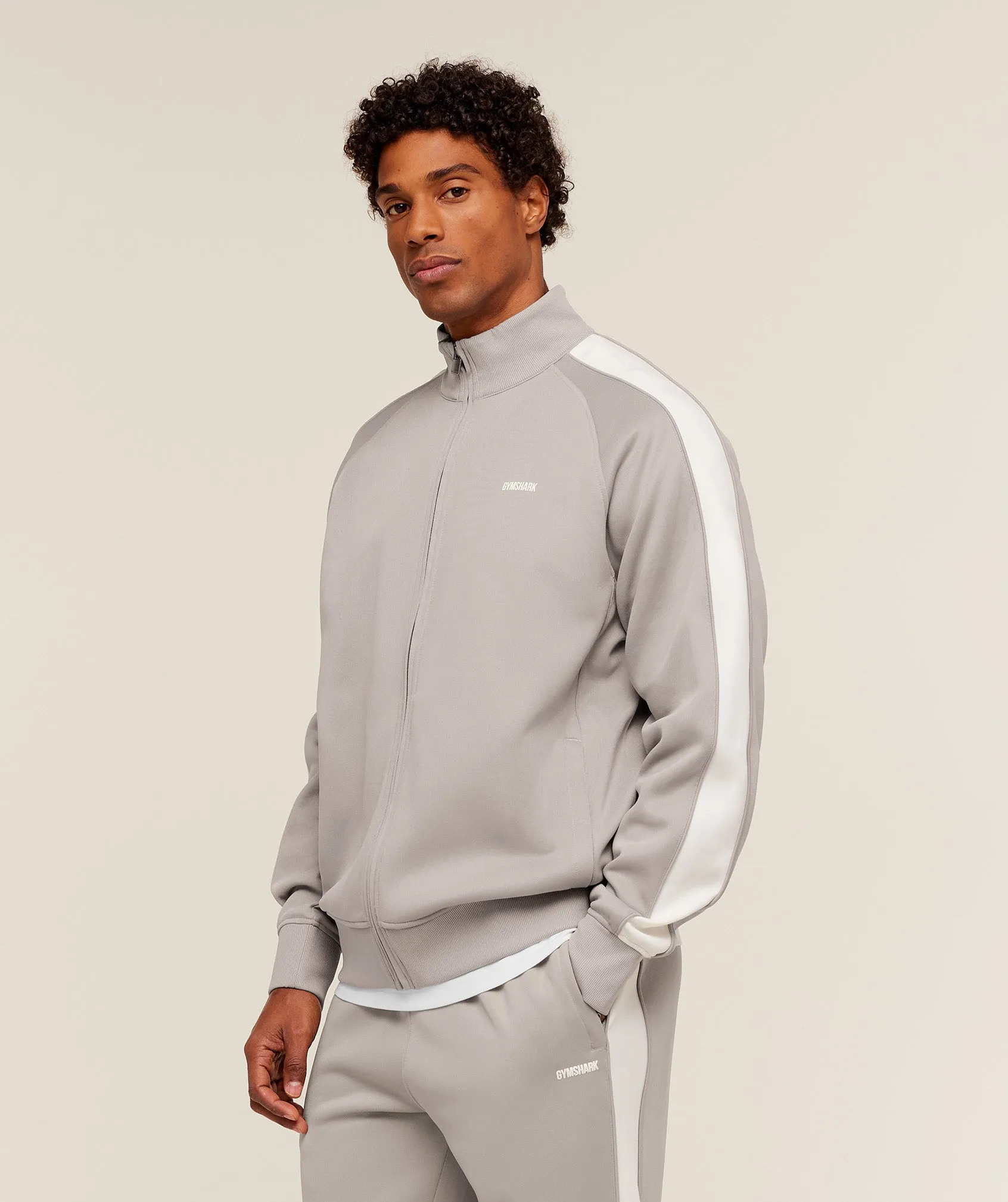 Gymshark Tricot Track Jacket - Mushroom Grey sold by Gymshark product image thumbnail 3