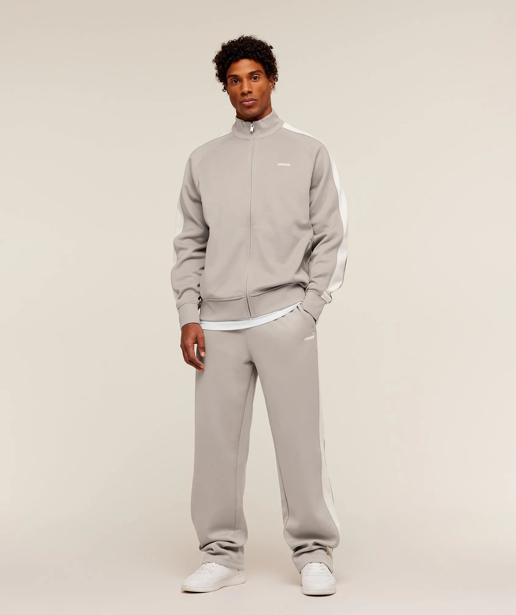 Gymshark Tricot Track Jacket - Mushroom Grey sold by Gymshark product image thumbnail 4