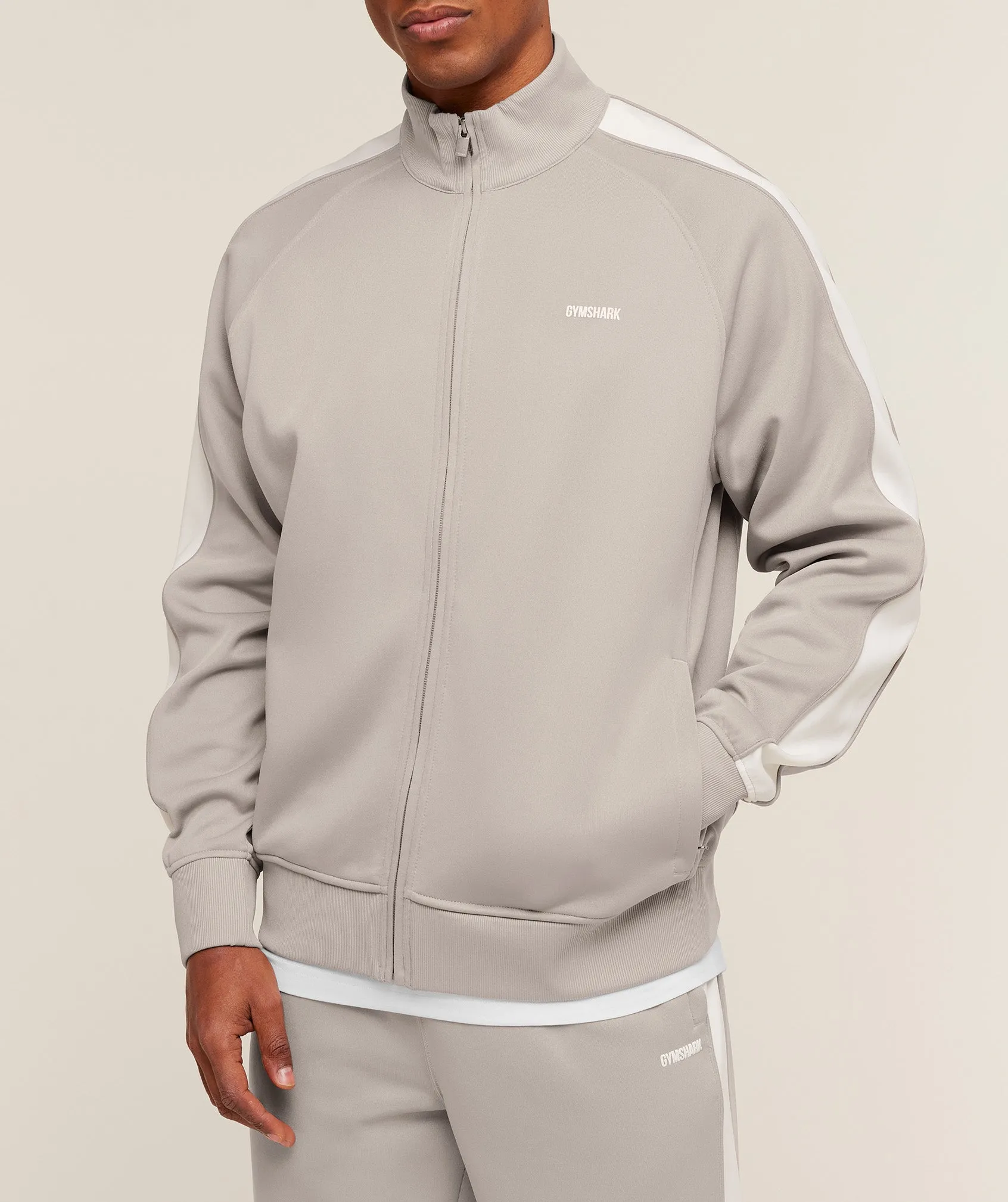 Gymshark Tricot Track Jacket - Mushroom Grey sold by Gymshark product image thumbnail 5