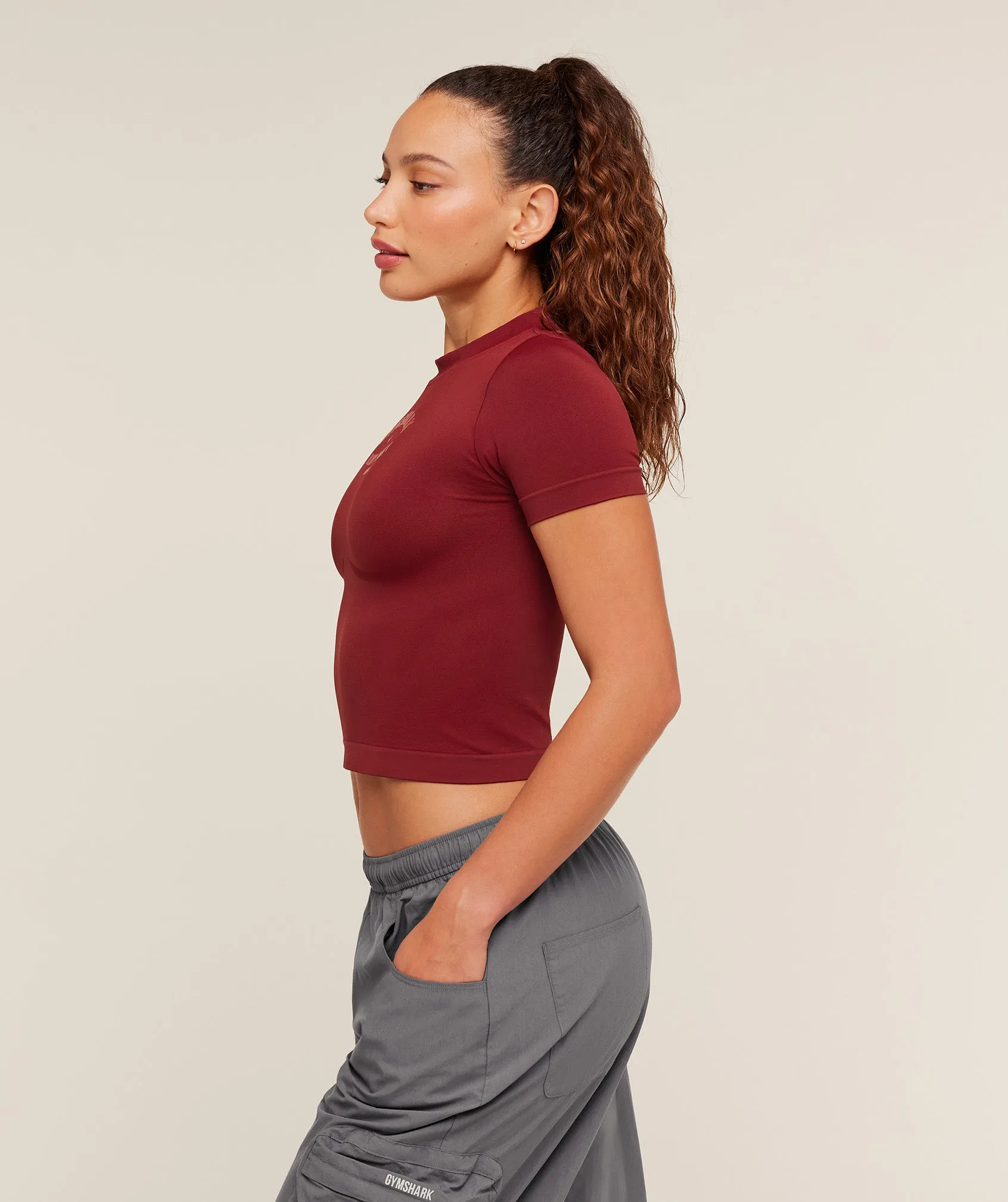 Gymshark Heavy Duty Seamless T-Shirt - Sets Red sold by Gymshark product image thumbnail 3