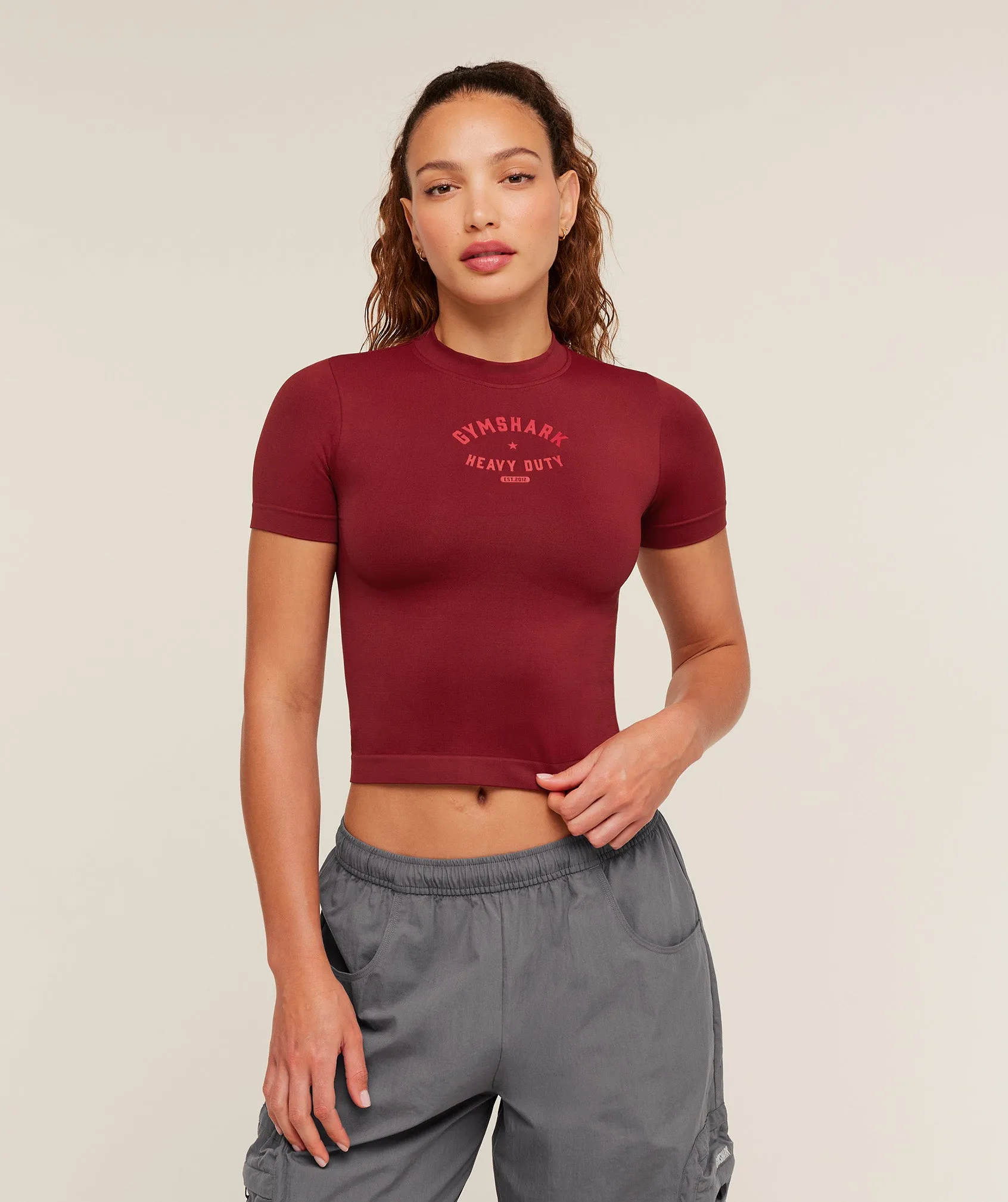 Gymshark Heavy Duty Seamless T-Shirt - Sets Red sold by Gymshark