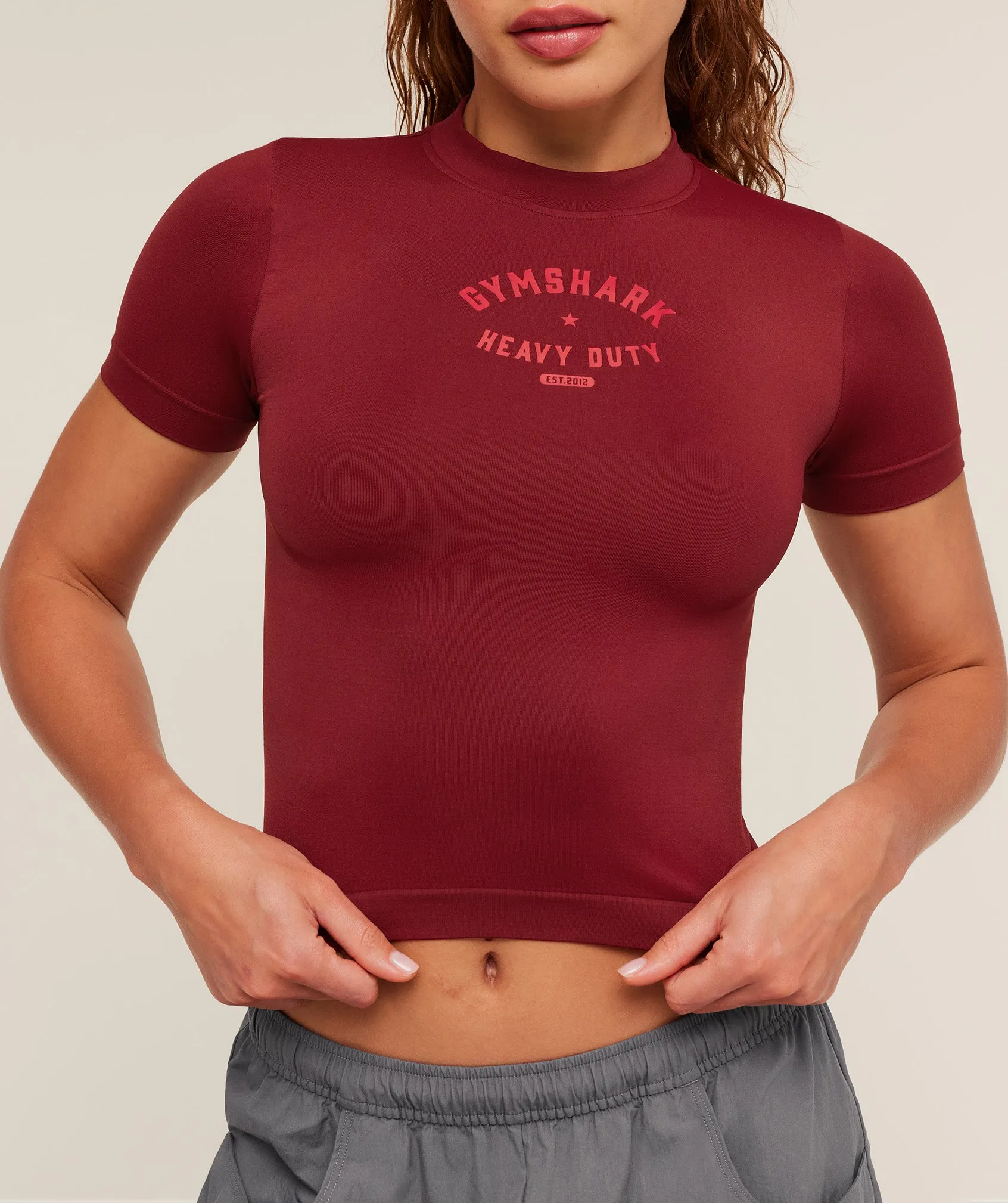 Gymshark Heavy Duty Seamless T-Shirt - Sets Red sold by Gymshark product image thumbnail 4