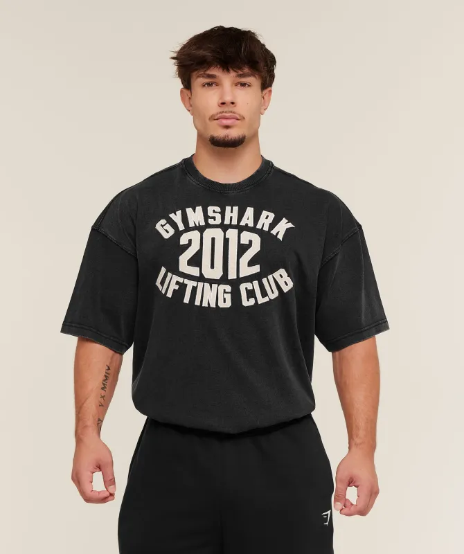Gymshark 2012 Lifting Club T-Shirt - Black sold by Gymshark