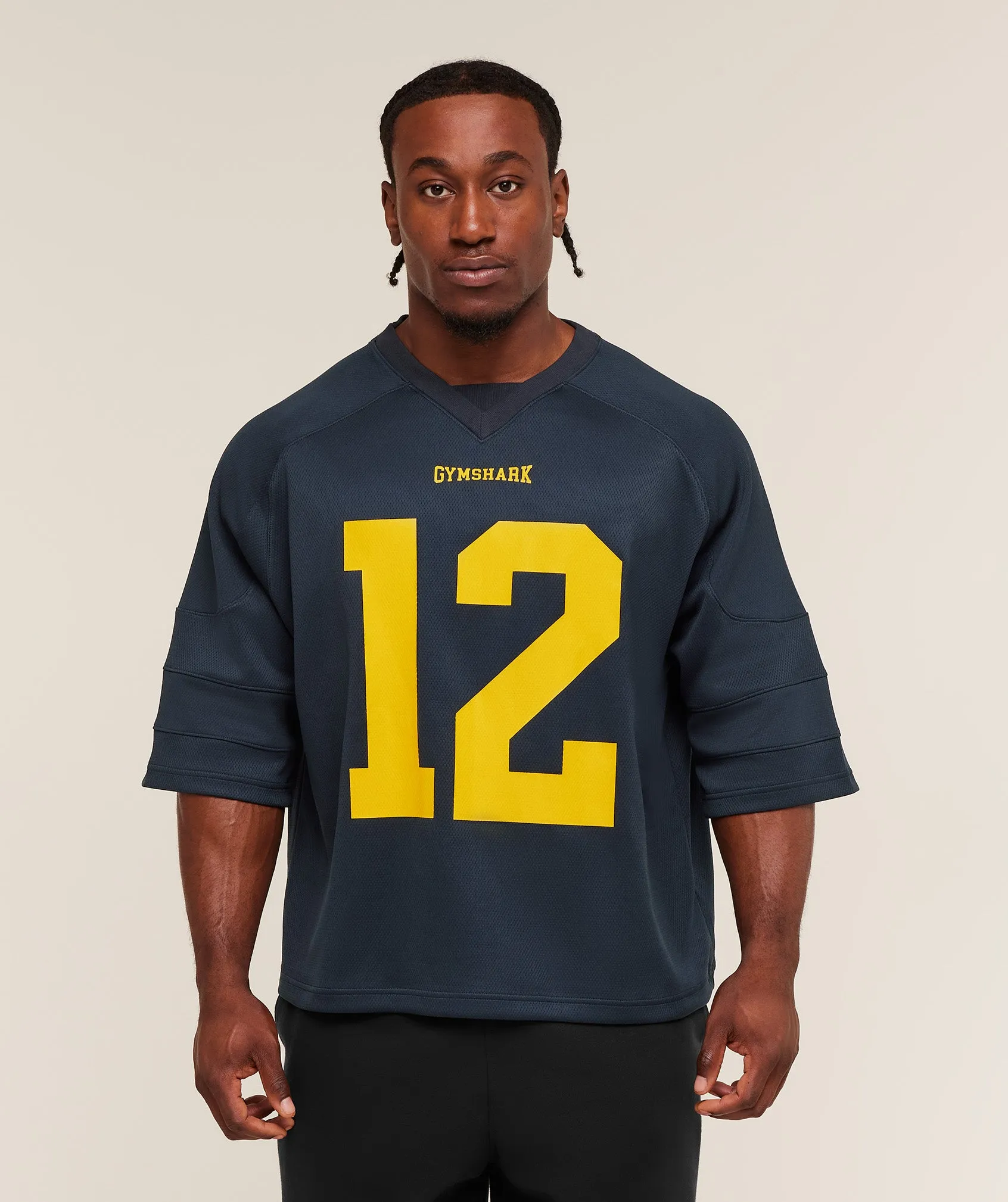 Gymshark American Football Jersey - Heavy Blue sold by Gymshark