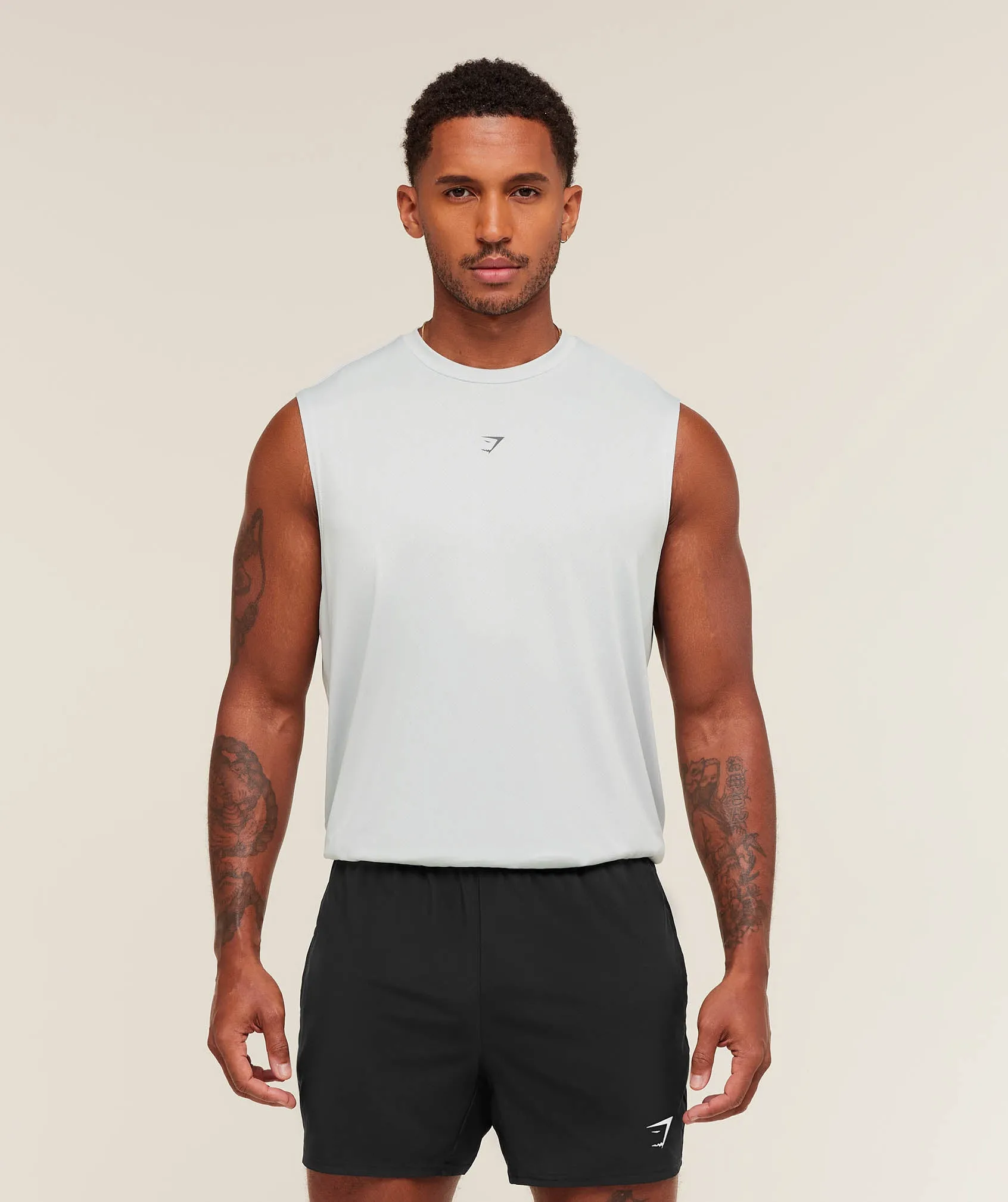 Gymshark Hybrid Graphic Tank - Light Grey sold by Gymshark product image thumbnail 2