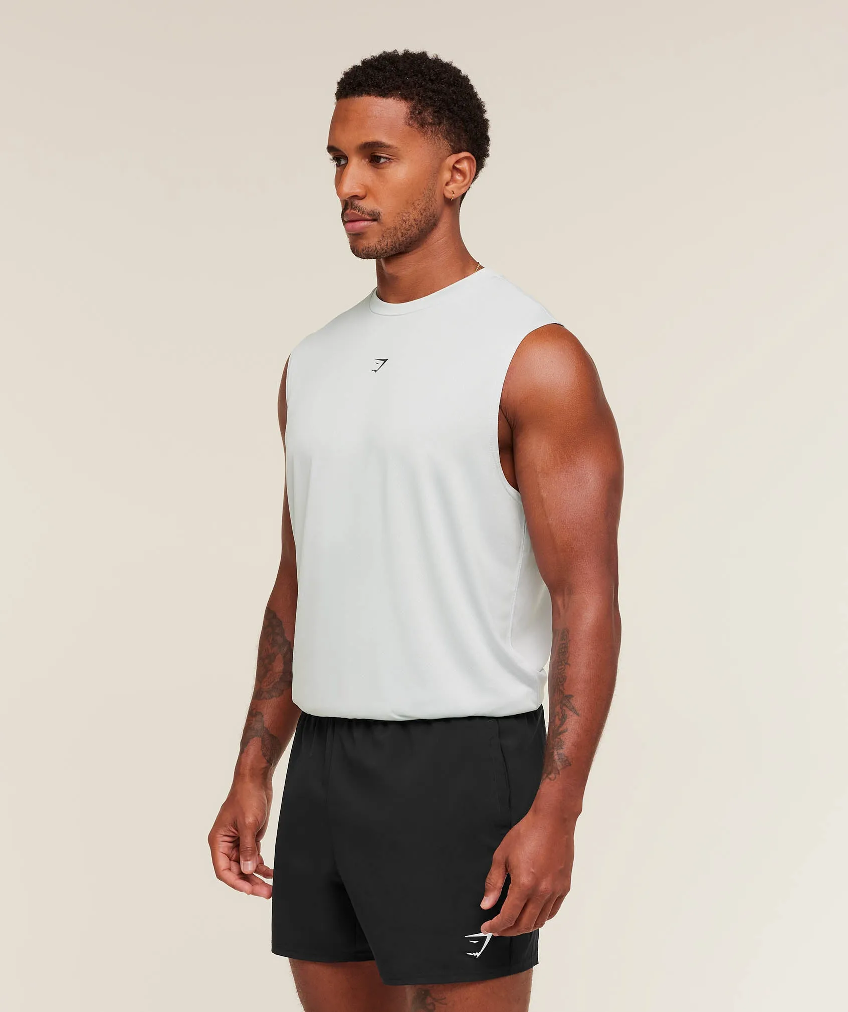 Gymshark Hybrid Graphic Tank - Light Grey sold by Gymshark product image thumbnail 3