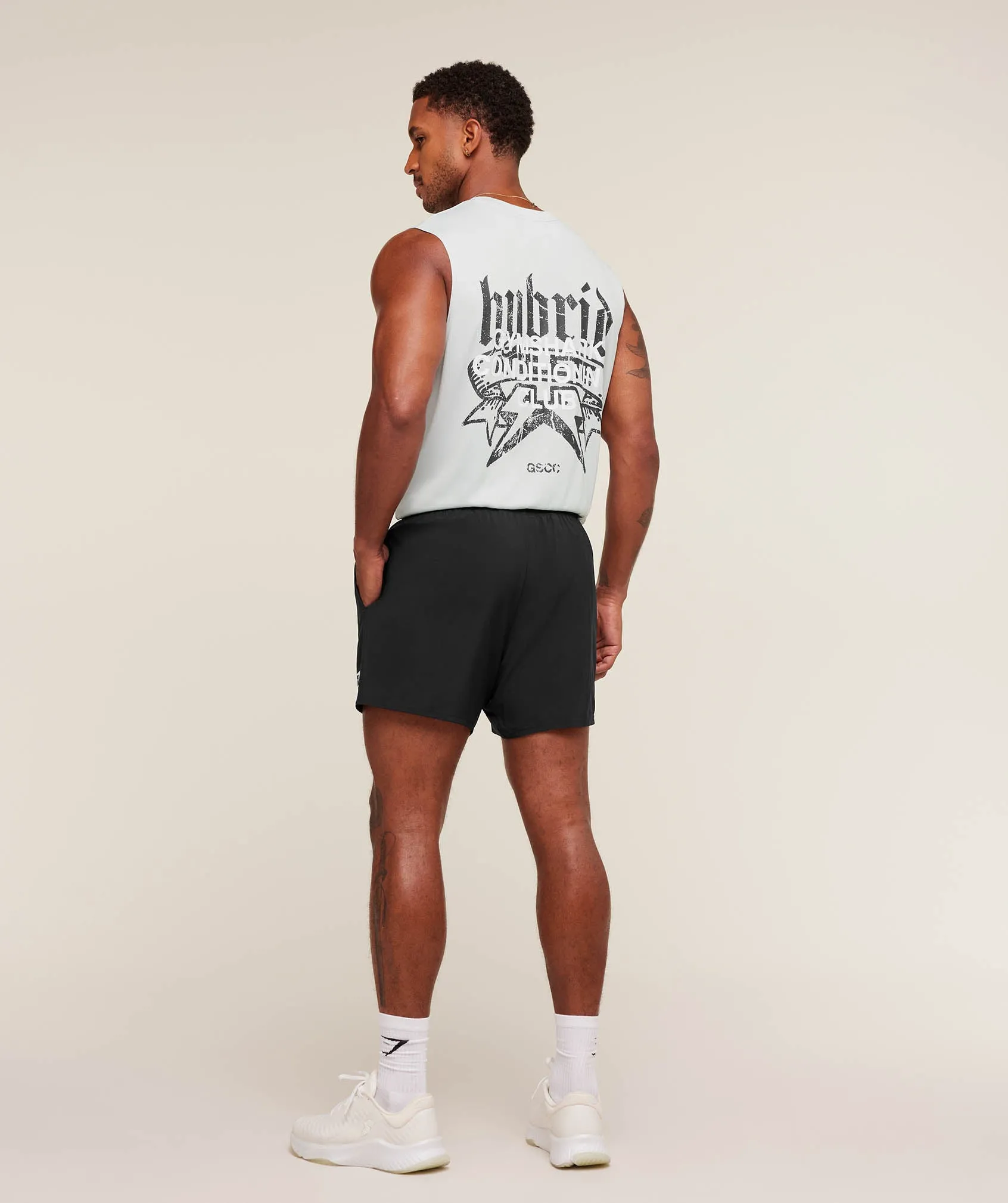 Gymshark Hybrid Graphic Tank - Light Grey sold by Gymshark product image thumbnail 4