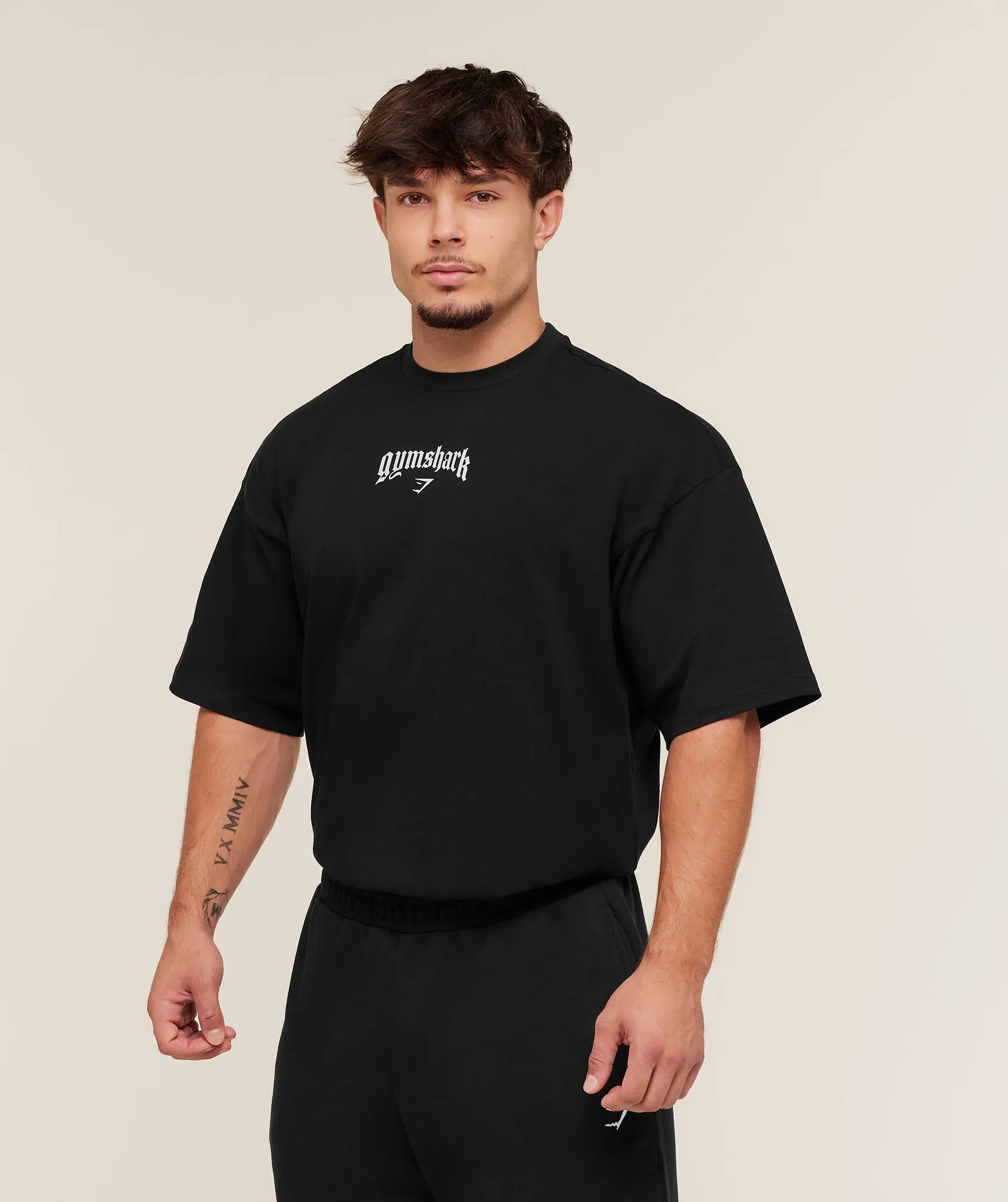 Gymshark Outline Graphic T-Shirt - Black sold by Gymshark product image thumbnail 4