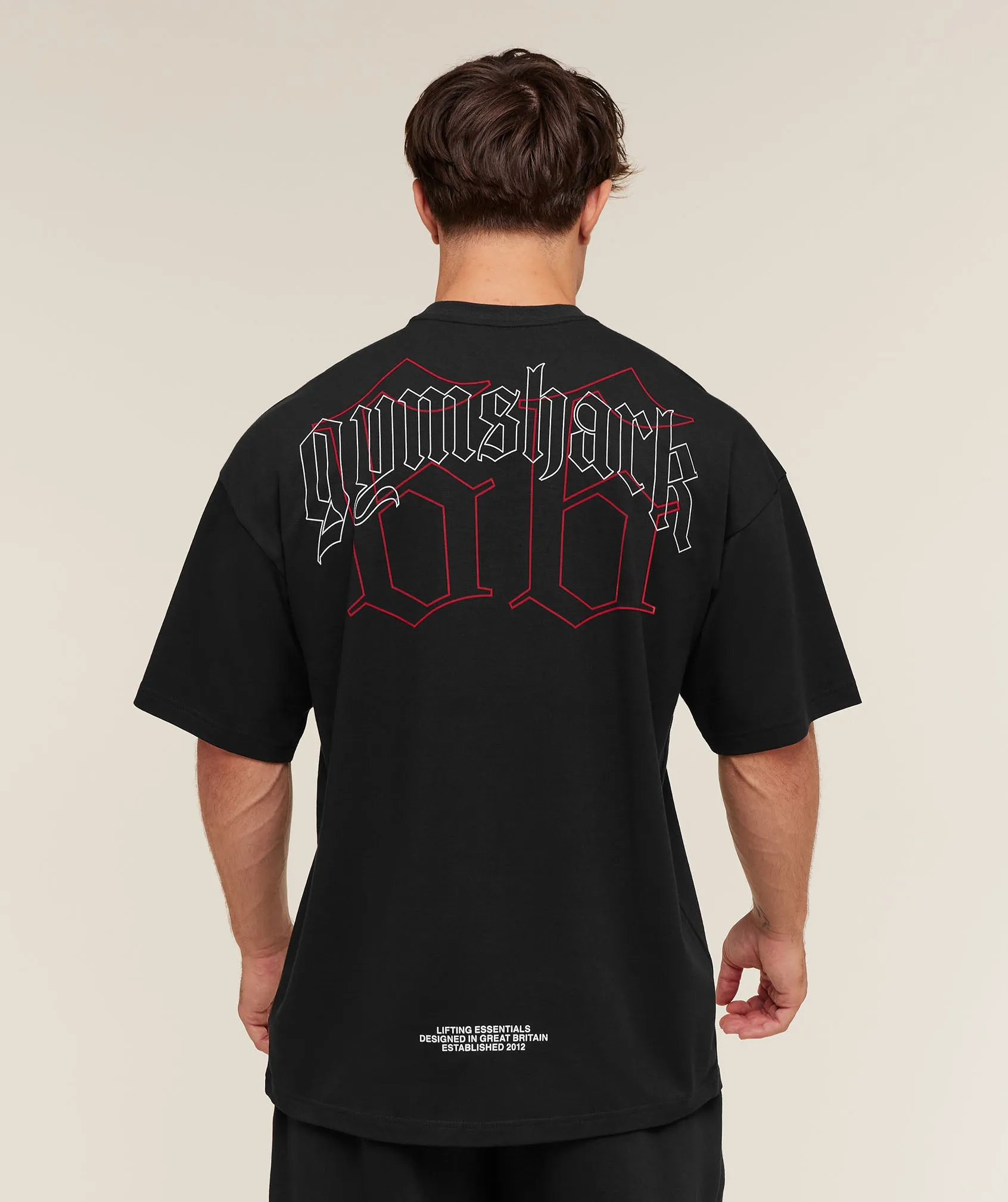 Gymshark Outline Graphic T-Shirt - Black sold by Gymshark product image thumbnail 3