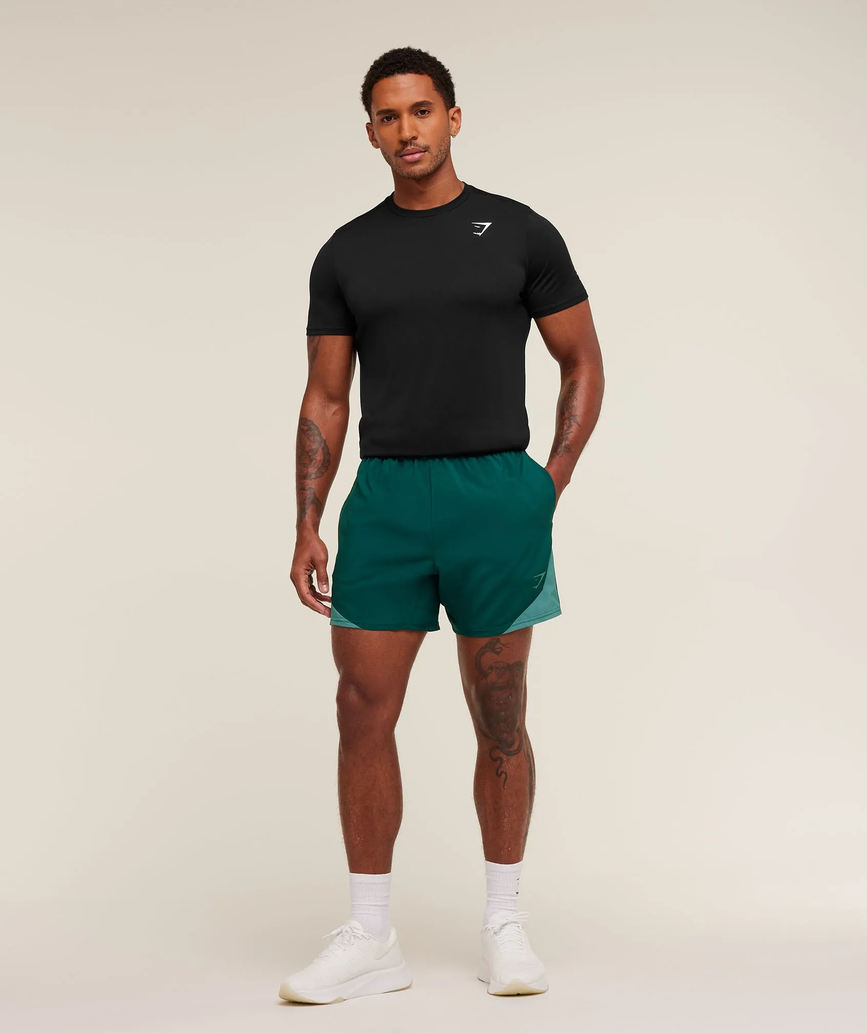 Gymshark Arrival Block 6" Shorts - Weighted Teal sold by Gymshark product image thumbnail 4