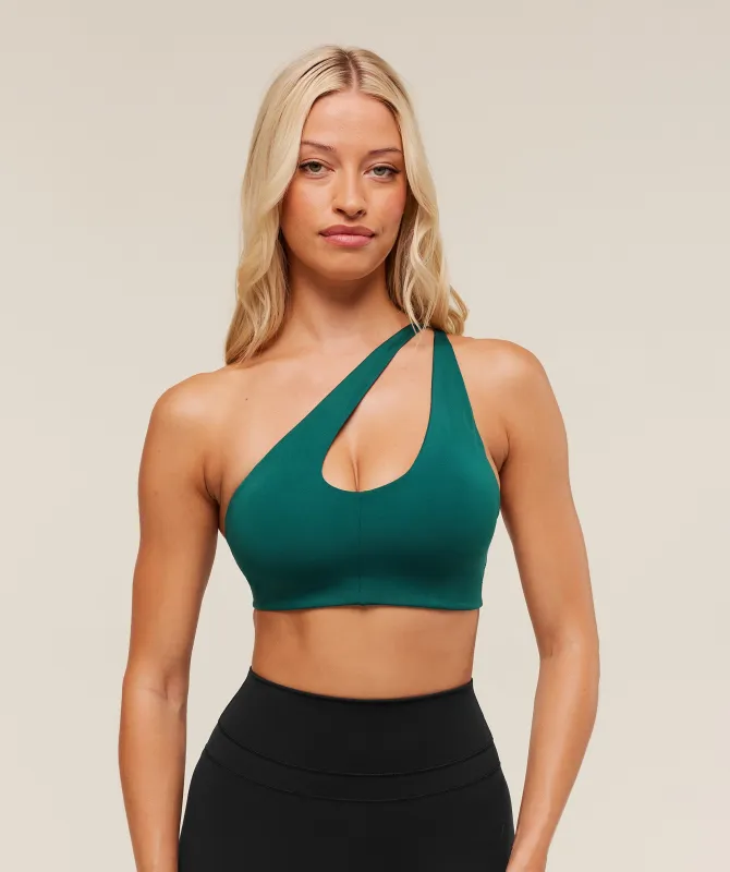Gymshark One Shoulder Sports Bra - Weighted Teal sold by Gymshark