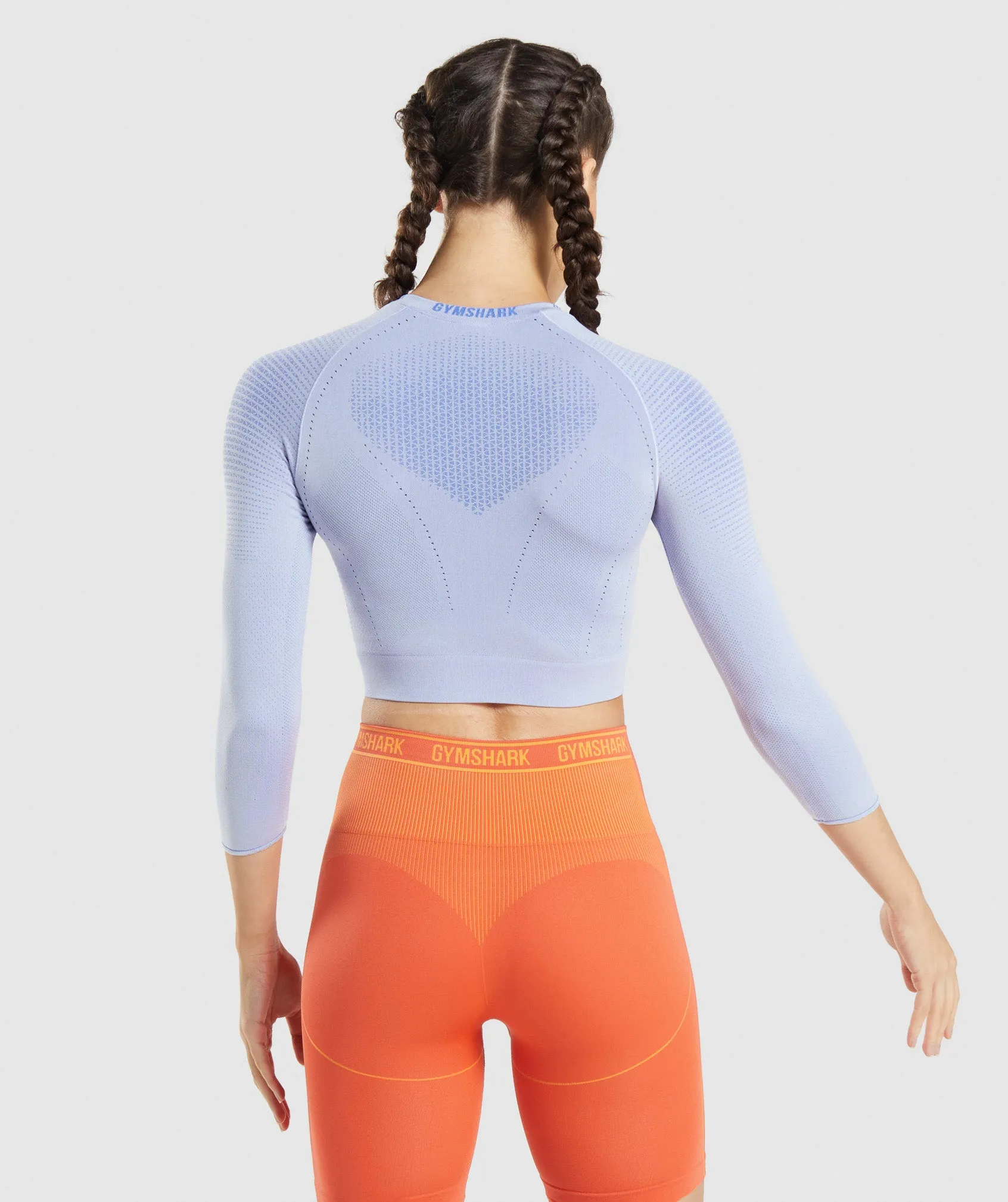 Gymshark Apex Seamless Crop Top - Lavender Blue/Court Blue sold by Gymshark product image thumbnail 2